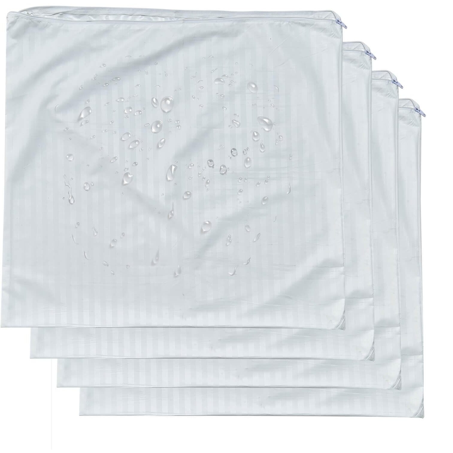 4 Pack Feather Proof Pillow Protectors 18X18 Waterproof Cover For Goose Down Square Throw Pillows