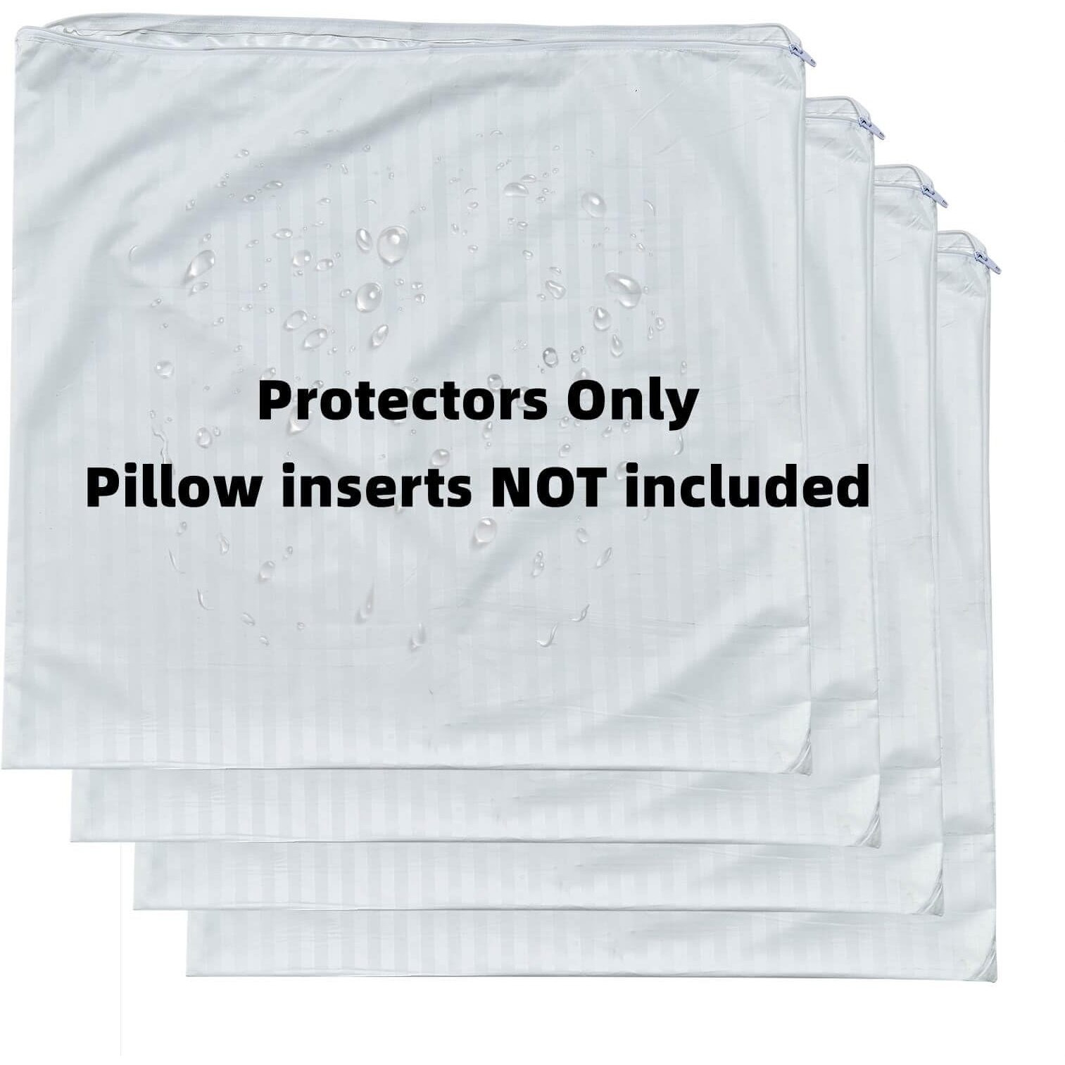4 Pack Feather Proof Pillow Protectors 18X18 Waterproof Cover For Goose Down Square Throw Pillows