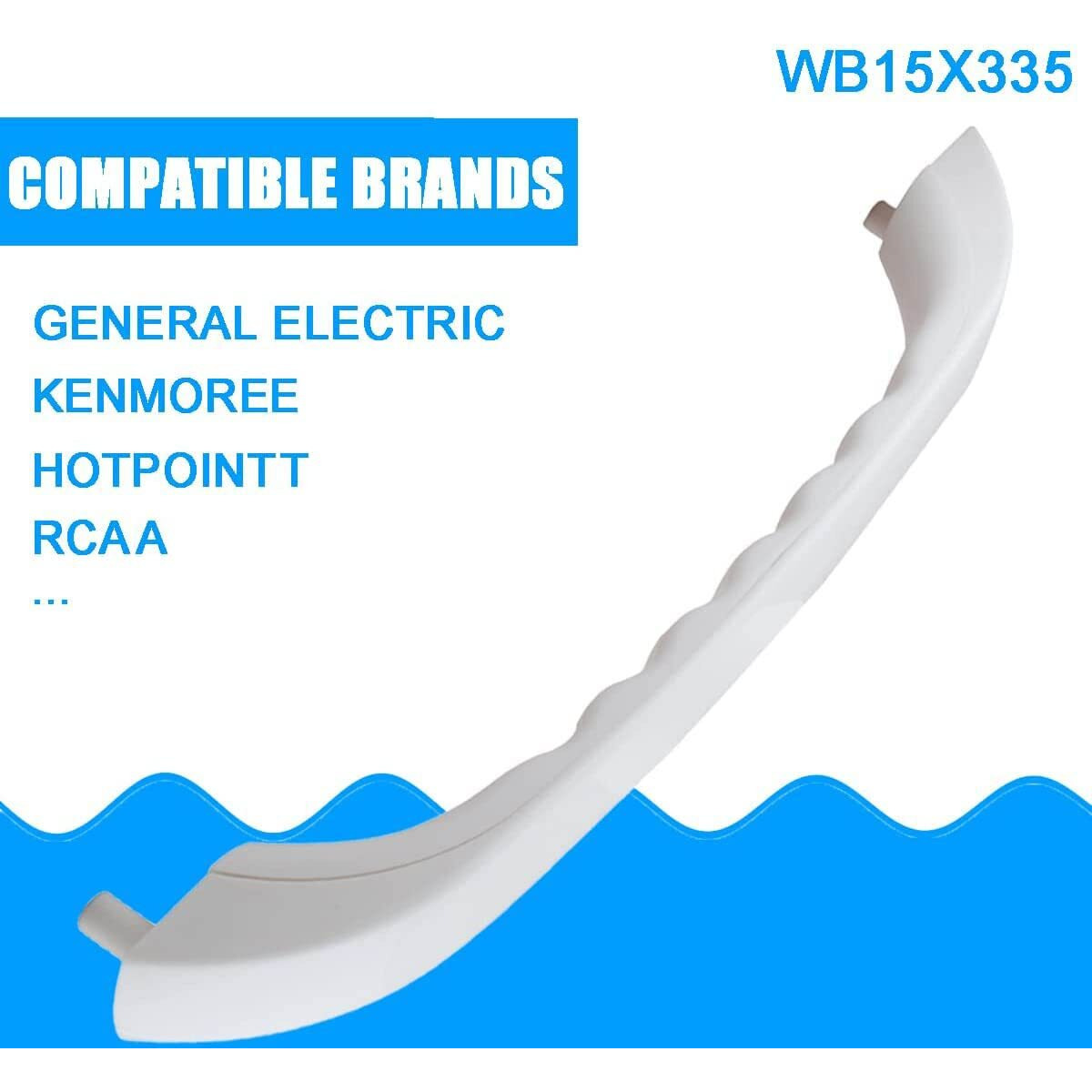 Podoy  Wb15X335 Microwave Door Handle Replacement Compatible With Ge General Electric Microwave White Spacemaker Xl, Fits Jvm13Xxx Jvm40Ww002 Jvm1331Ww, Replaces Wb15X0335 Ap2021148