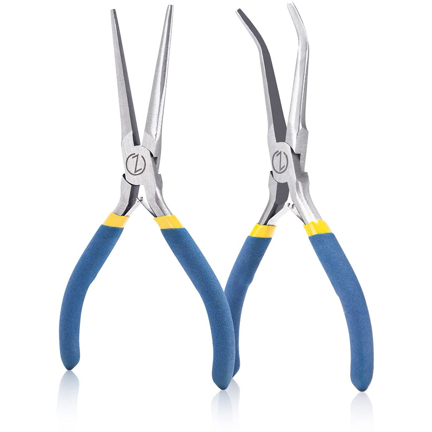 Viseman 6"" Mini Needle Nose Pliers With Comfort Grip Handles, 2Pcs Long Nose Pliers Set For Handmade Craft