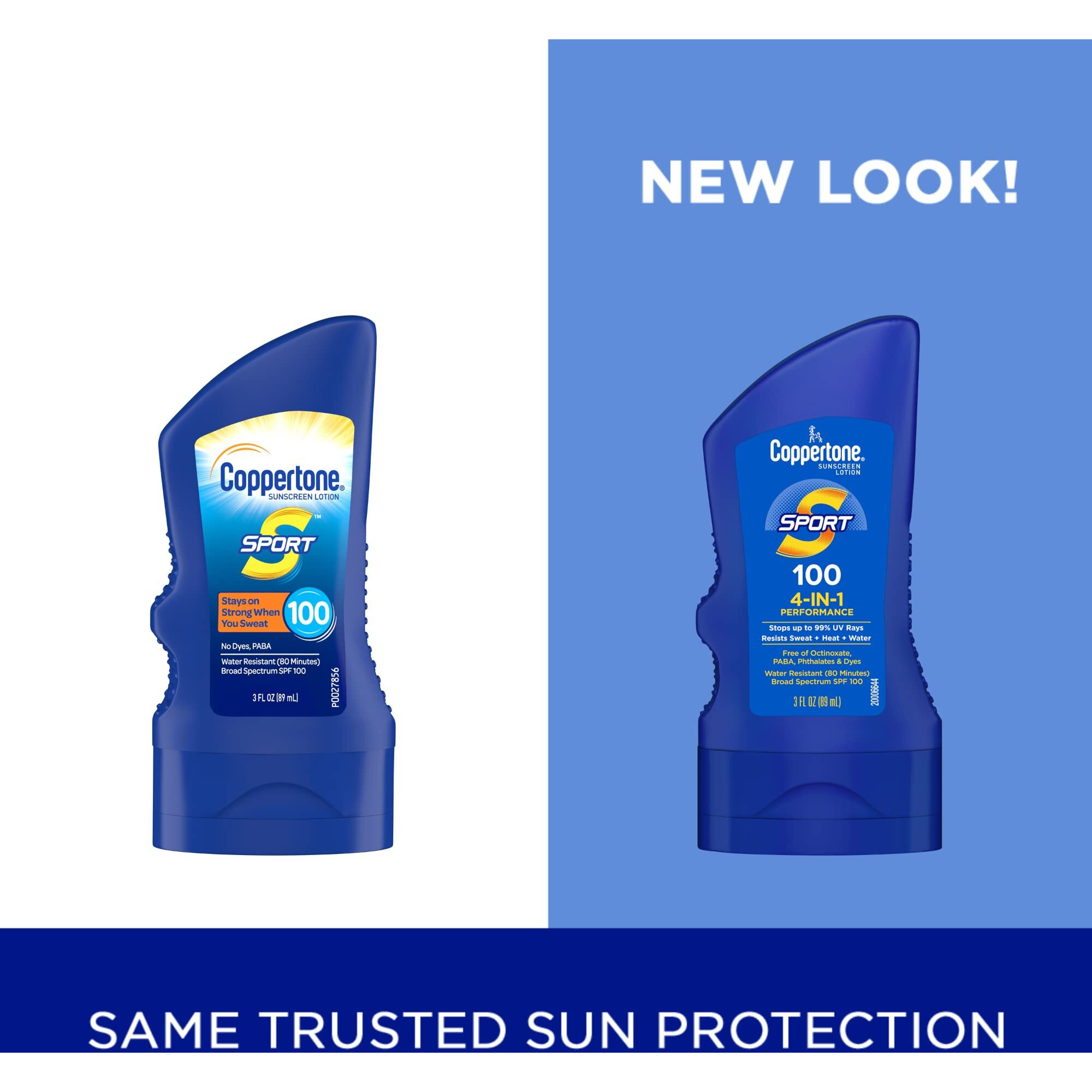 Coppertone Sport Sunscreen Spf 100 Lotion, Water Resistant Sunscreen, Body Travel Size 3 Fl Oz