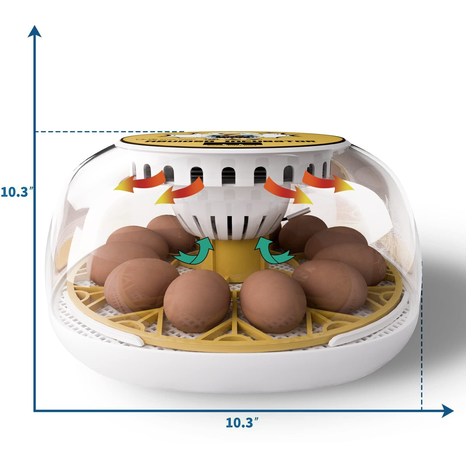 Meuiosd Egg Incubator For Hatching Chicks, 12-24 Egg Incubators With Auto Turning, Automatic Water Top-Up, Fahrenheit Display, 360 View Poultry Incubator For Hatching Chicken Duck Quail Parrot
