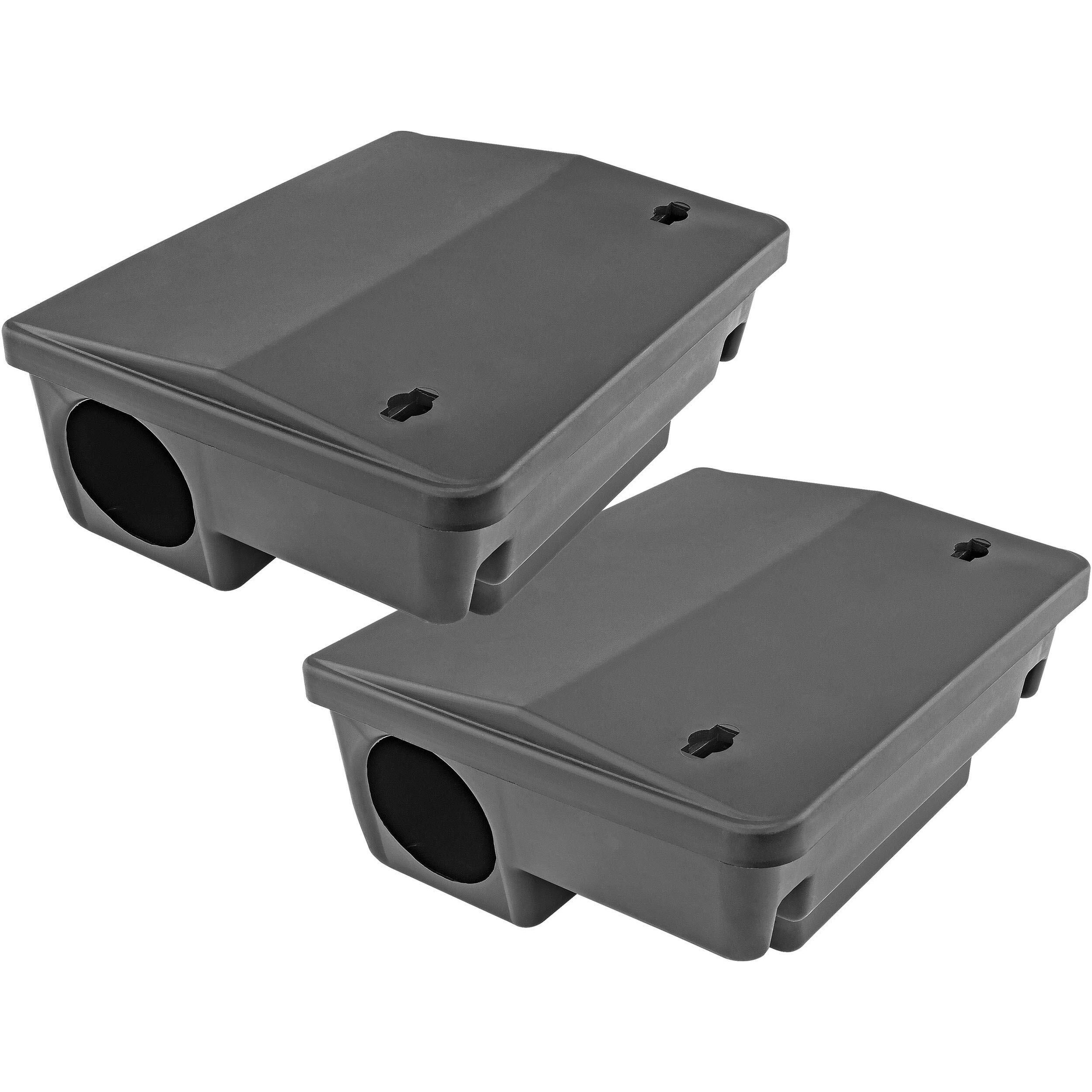 Itrap Rodent Control Itrap-005-S2 Itrap Rat & Mouse Bait Station Trap, Set Of 2-Safe For Children & Pe, Black