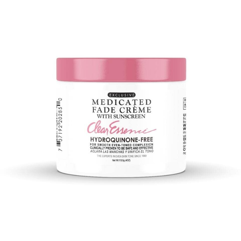 Clear Essence Exclusive Medicated Fade Creme With Sunscreen - Fade Cream For Dark Spots - Beauty Cream For Glowing Skin Complexion - Skin Care (4 Oz.)