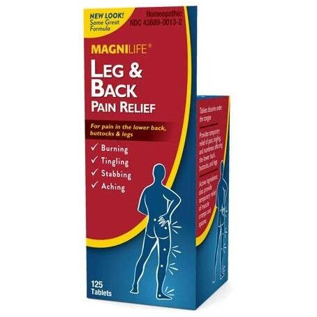 Magnilife Leg & Back Pain Relief, Fast-Acting Pain Relief, Naturally Soothe Burning, Tingling And Stabbing Pains - 125 Tablets