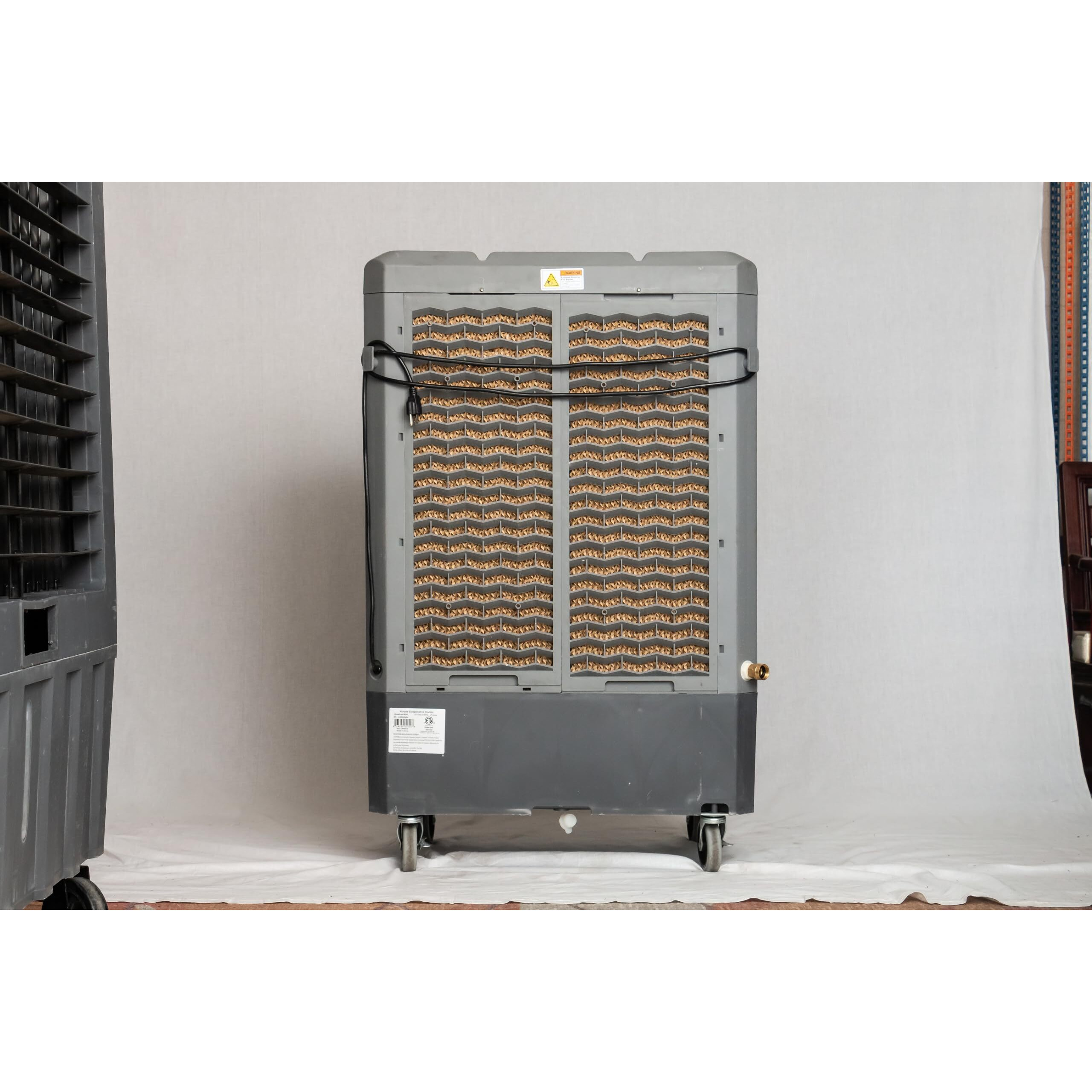 Portable Swamp Coolers - 3100 Cfm Mc37M Evaporative Air Cooler With 3-Speed Fan - Water Cooler Fan 950 Sq. Ft. Coverage High Velocity Outdoor Cooling Fan Swamp Cooler By Hessaire - Gray