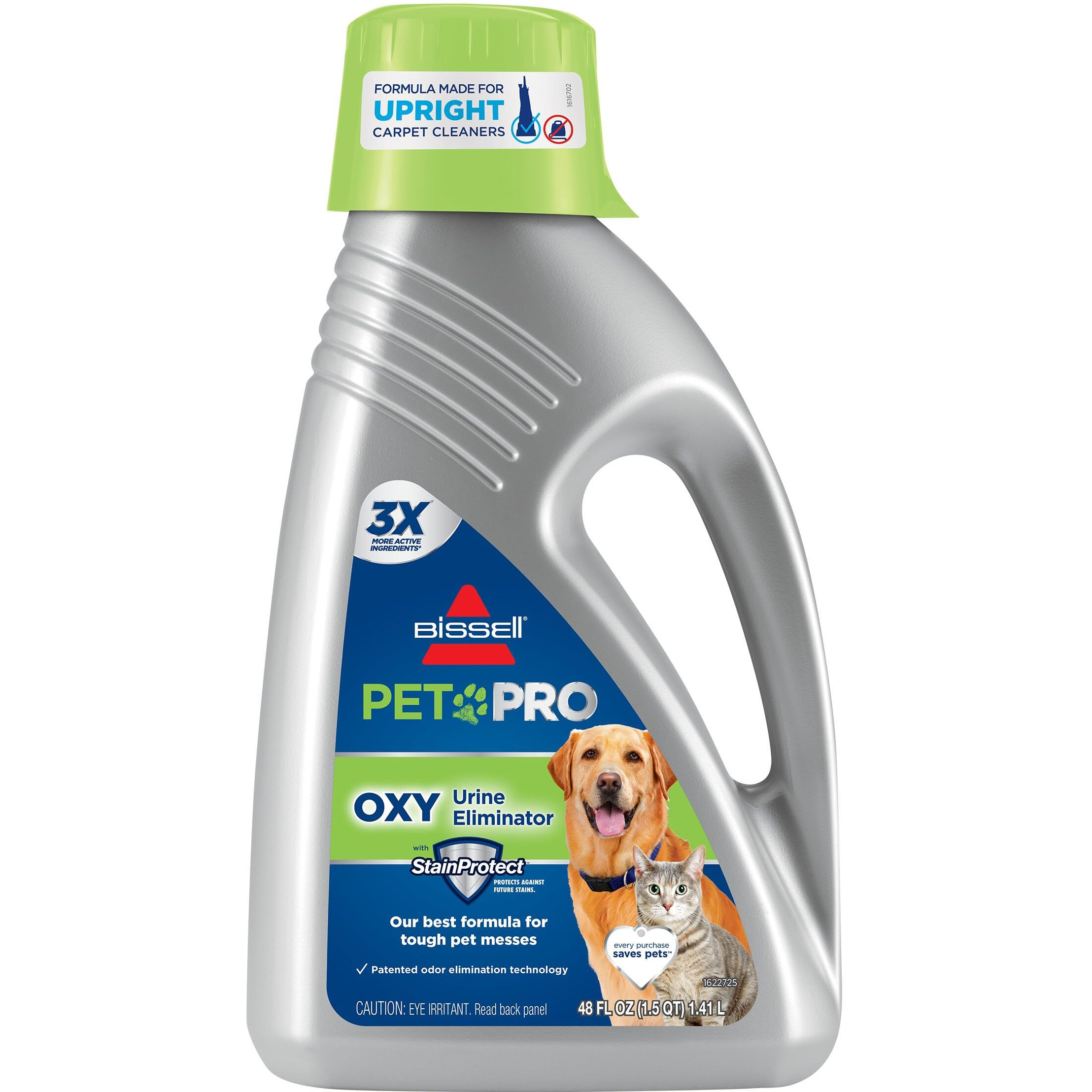 Bissell Professional Pet Urine Eliminator + Oxy Carpet Cleaning Formula, 48 Oz, 1990, 48 Ounce