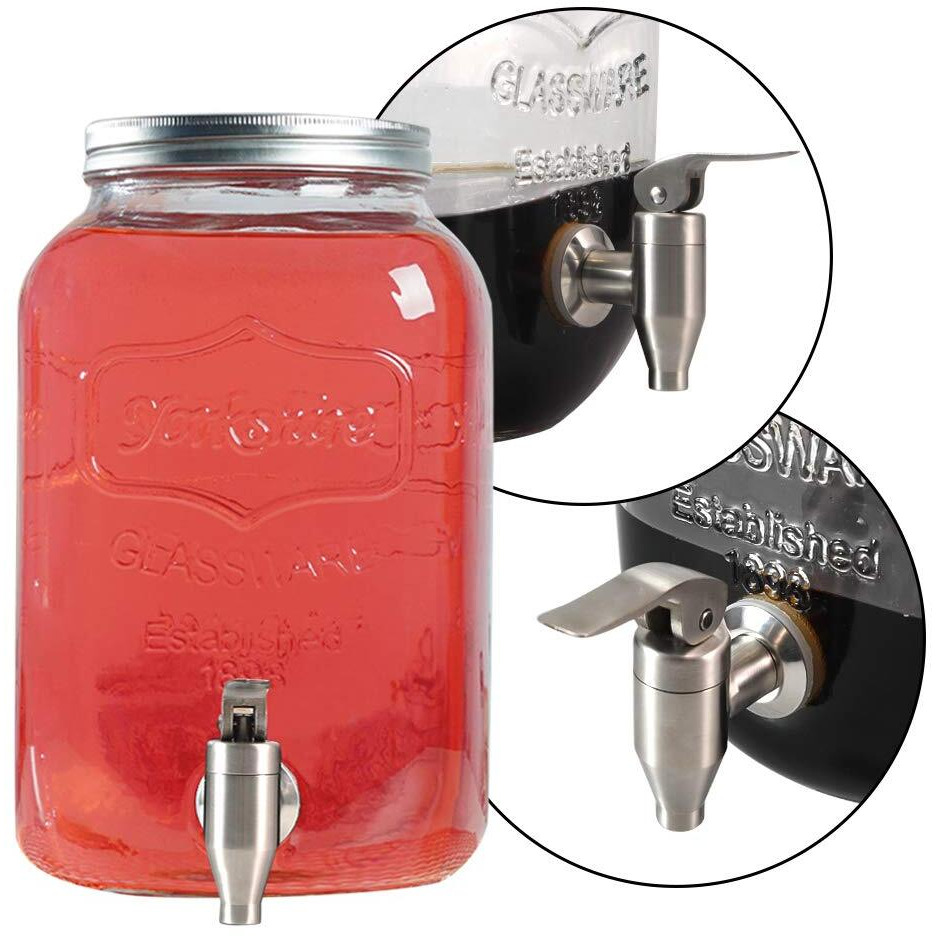 Stainless Steel Beverage Water Drink Dispenser Durable Replacement Push Style Spigot Faucet Food Grade Polished Finished