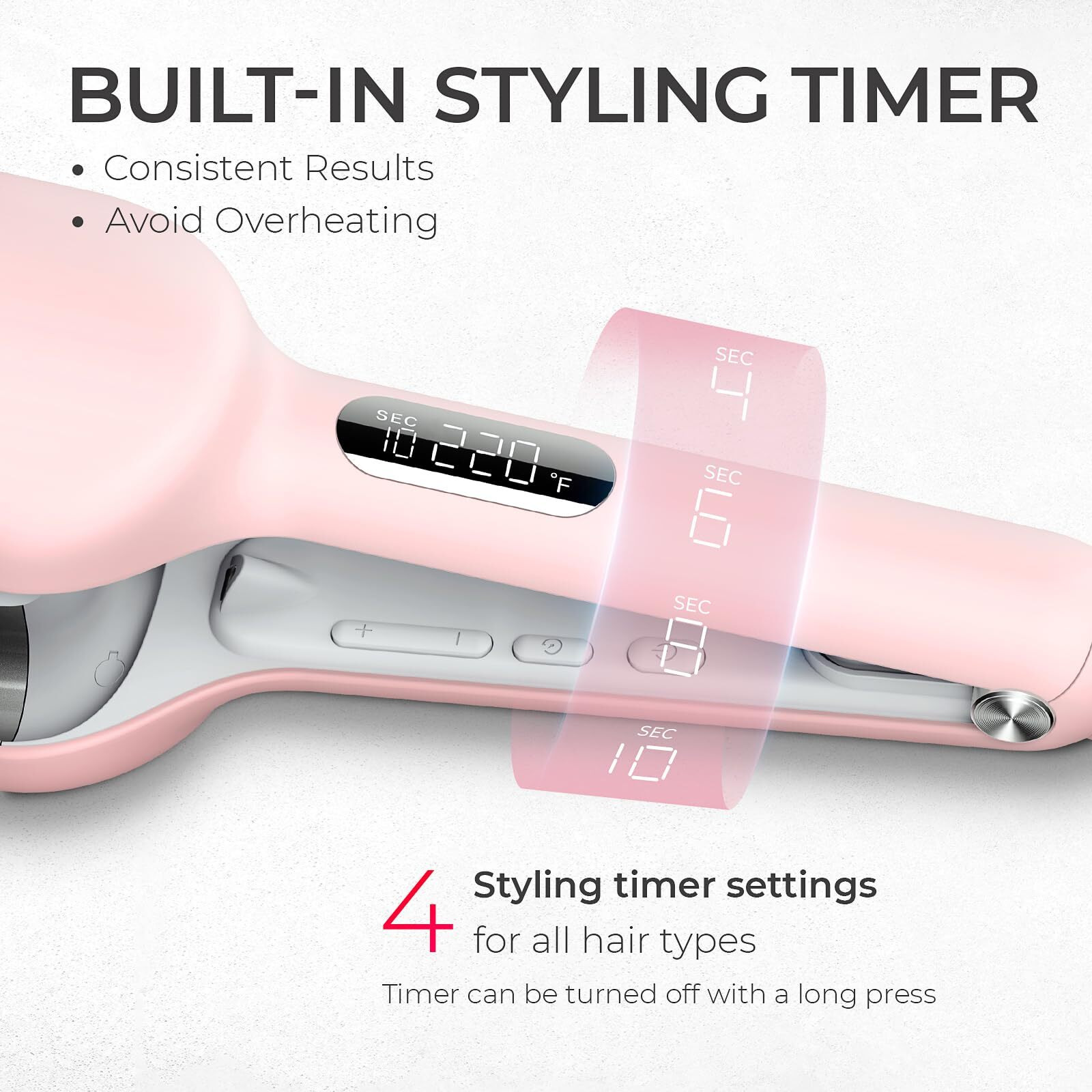 Hair Crimper Waver Hair Tool - Tymo Rovy Deep Waver Curling Iron, Ionic Beach Waves Curling Wand With Ceramic Tourmaline Barrel For Women, Anti-Scald, Quick & Easy, Fast Heating, 9 Temps, Dual Voltage