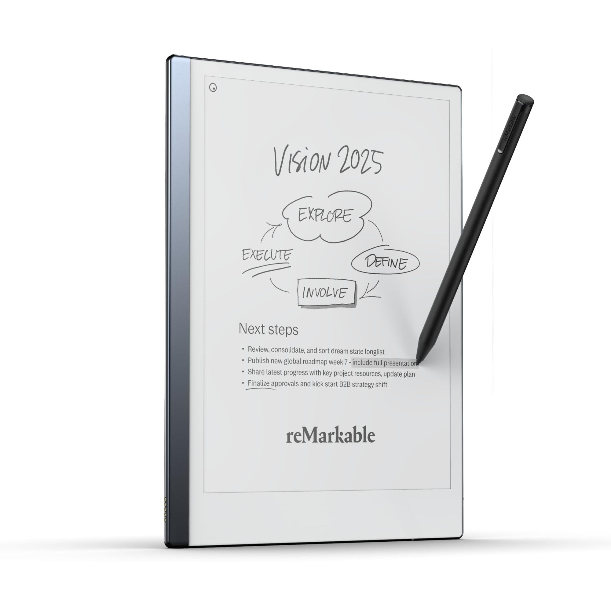 Remarkable Starter Bundle - Remarkable 2 Is The Original Paper Tablet | Includes 10.3    Remarkable Tablet, Marker Plus Pen With Built-In Eraser, And 1-Year Free Connect Trial
