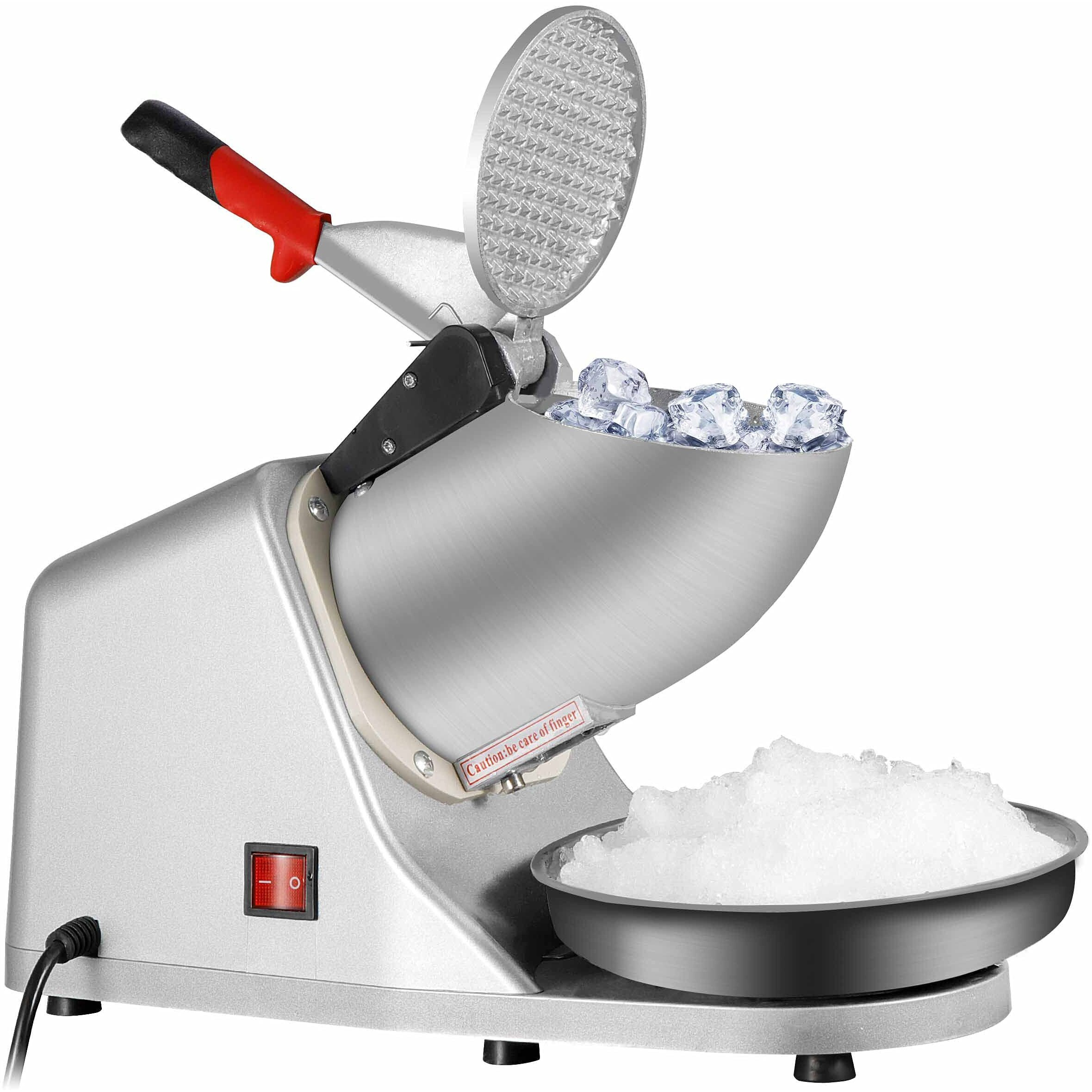 Super Deal Upgraded 300W Electric Ice Shaver Ice Shaved Machine Ice Crusher Snow Cone Maker 145 Lbs (Silver)