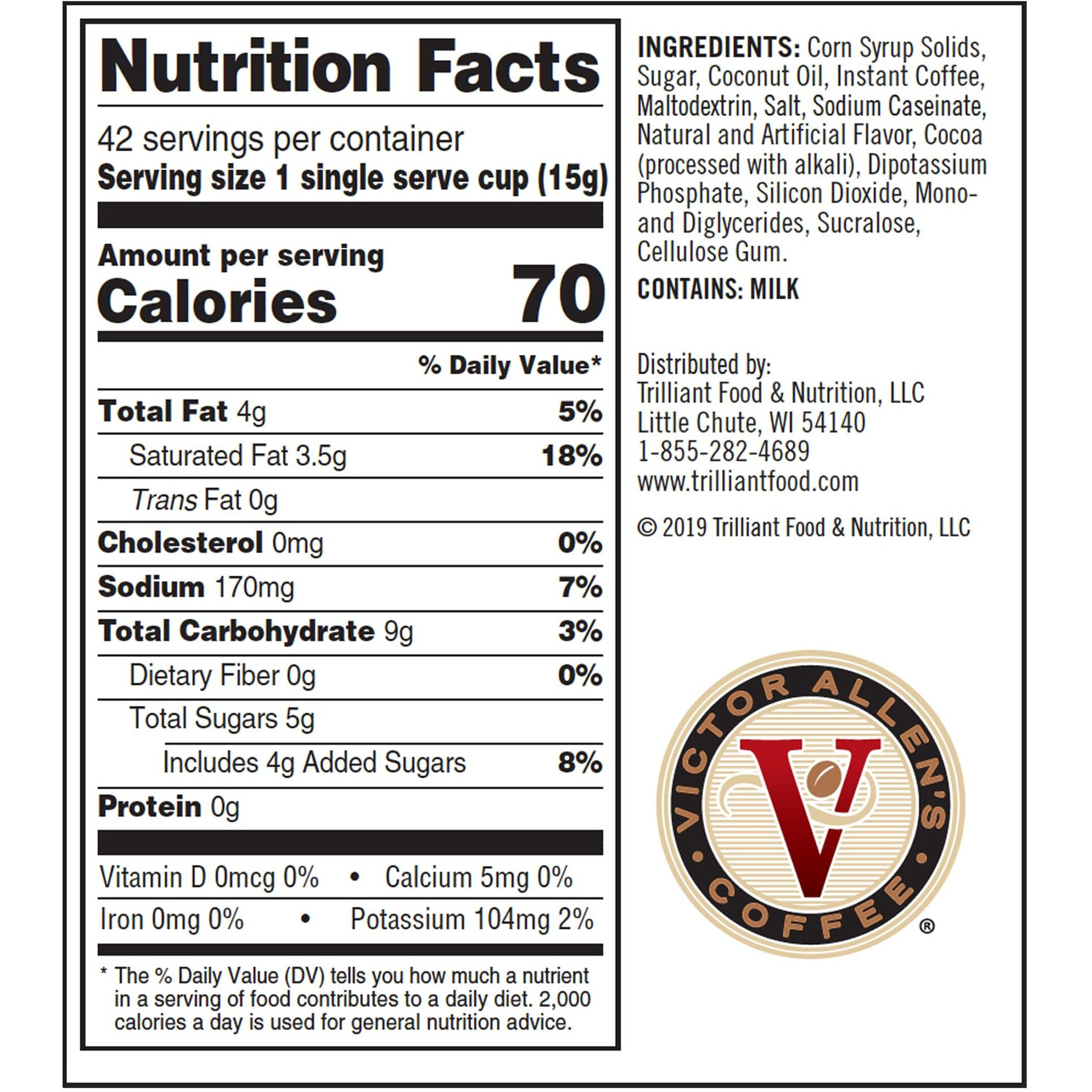 Victor Allen's Coffee French Vanilla Flavored Cappuccino Mix, 42 Count, Single Serve K-Cup Pods For Keurig K-Cup Brewers