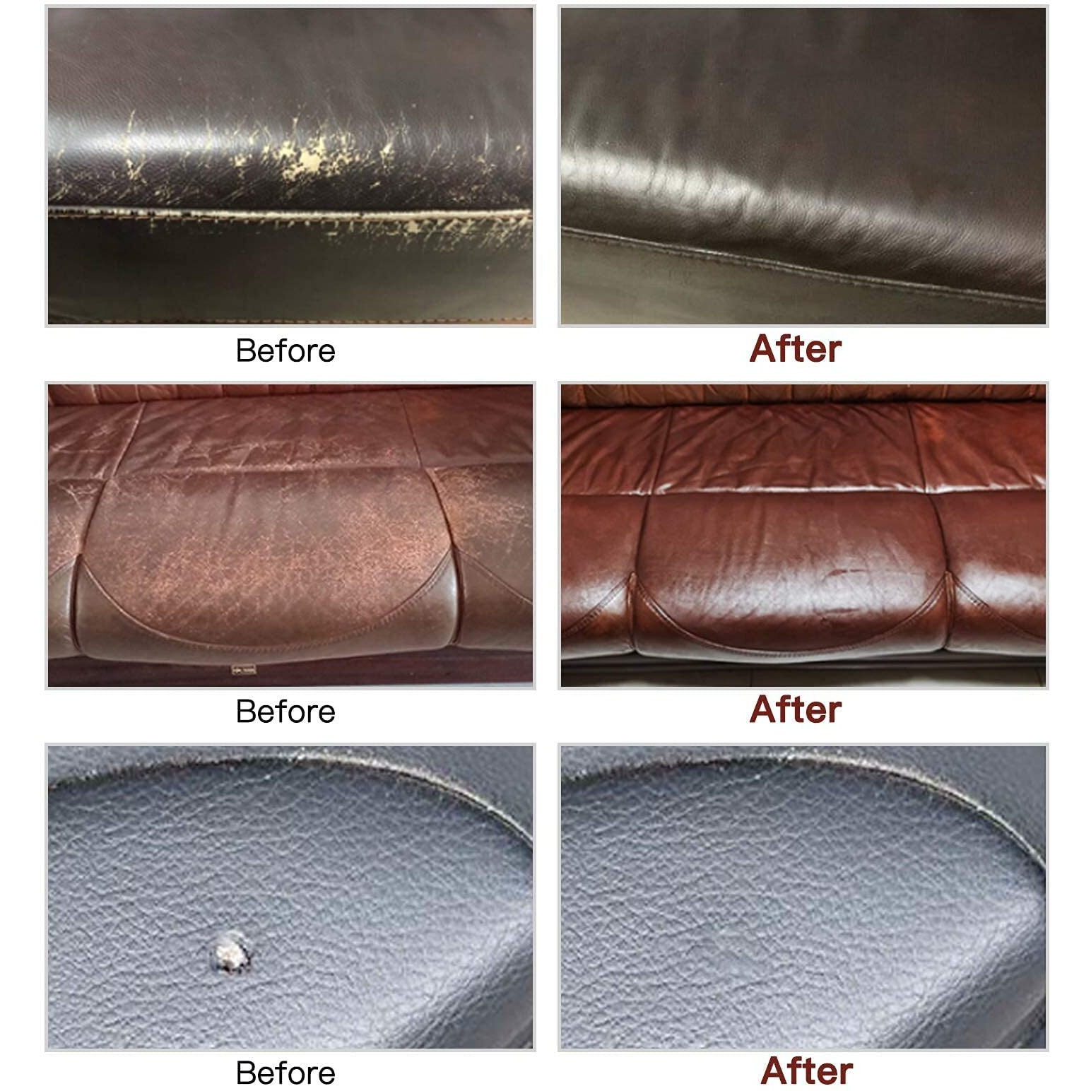 12 Colors Leather Repair Kit - For Furniture Car Seats Couches Sofa Shoes Boat, Leather Dye Restore Scratches Tears Holes, Purses Jacket Leather Paint, Vinyl Repair Kit Bonded Leather Genuine Italian