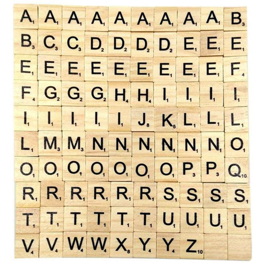 1000Pcs Scrabble Letters For Crafts - Diy Wood Gift Decoration - Making Alphabet Coasters And Scrabble Crossword Game Wood Letter Tiles/Wooden Scrabble Tiles A-Z Capital Letters For Crafts, Pendants,