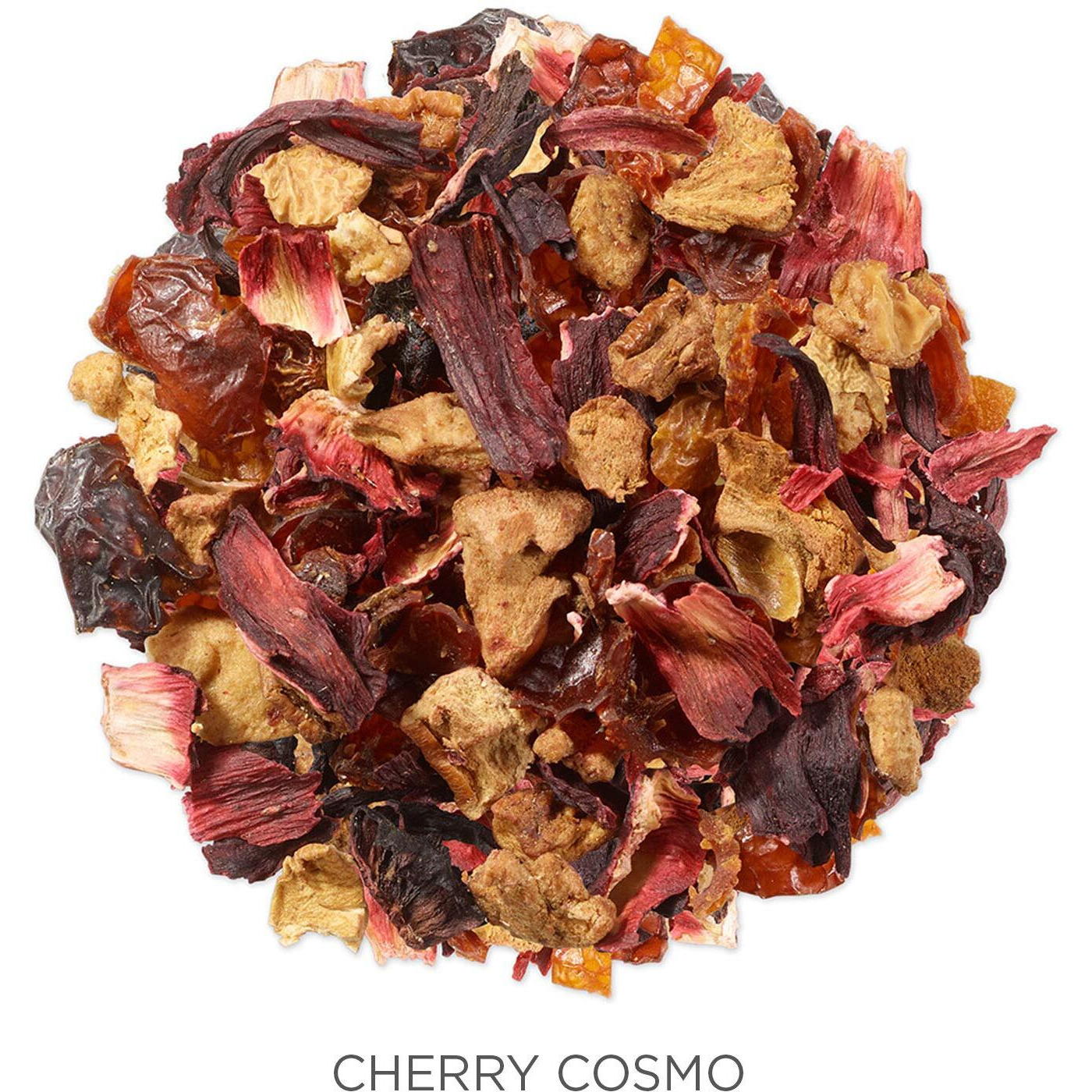 Tea Forte Cherry Cosmo Herbal Tea, Loose Tea Canister Makes 35-50 Cups, Herbal Retreat Organic Herbal Tea, 3.53 Ounces