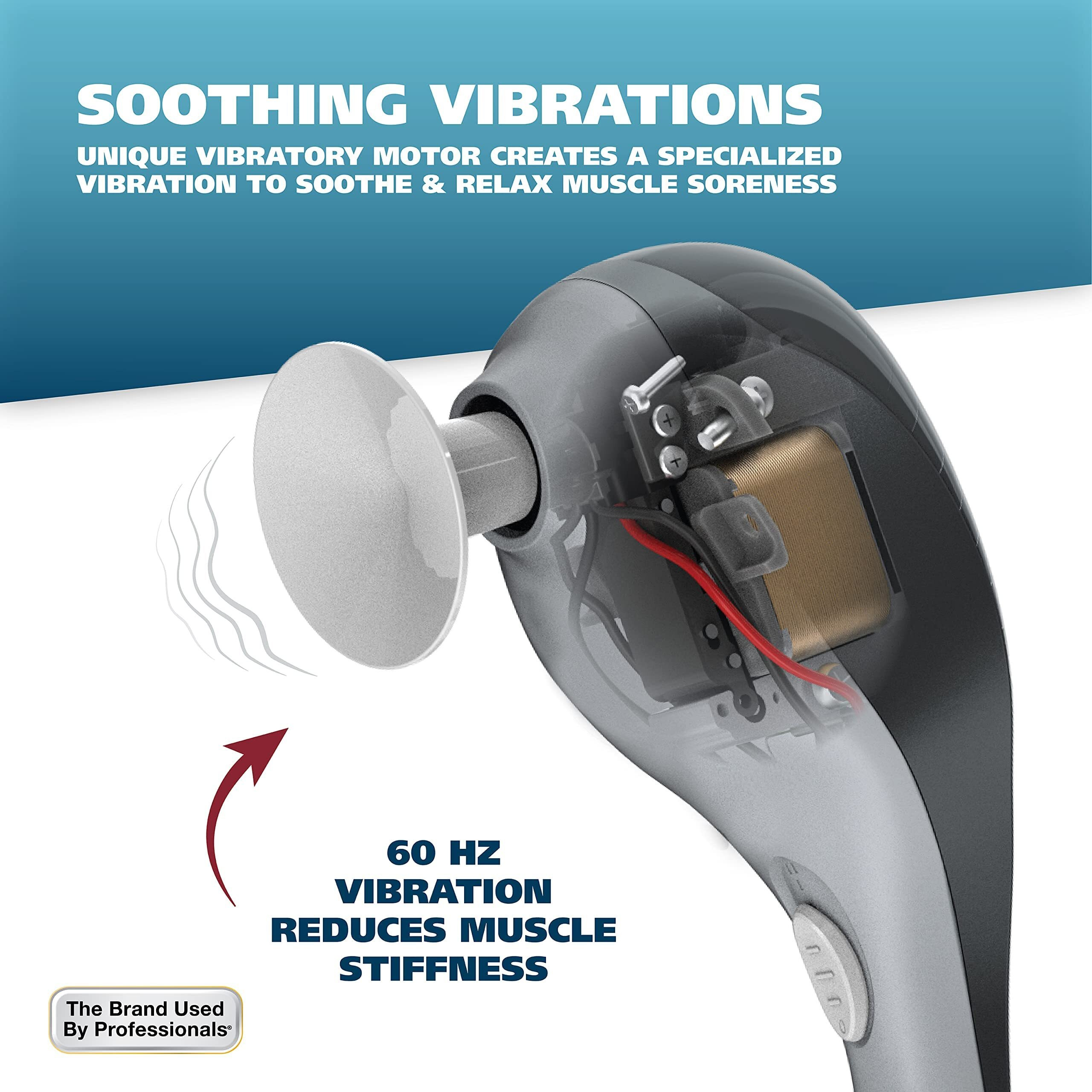 Wahl All Body Corded Light Soothing Vibratory Massager With 4 Attachment Heads - 2 Massaging Speeds - Massage Tools For Back, Foot, Neck, And Leg Massage - Fsa Eligible - Model 4120-600