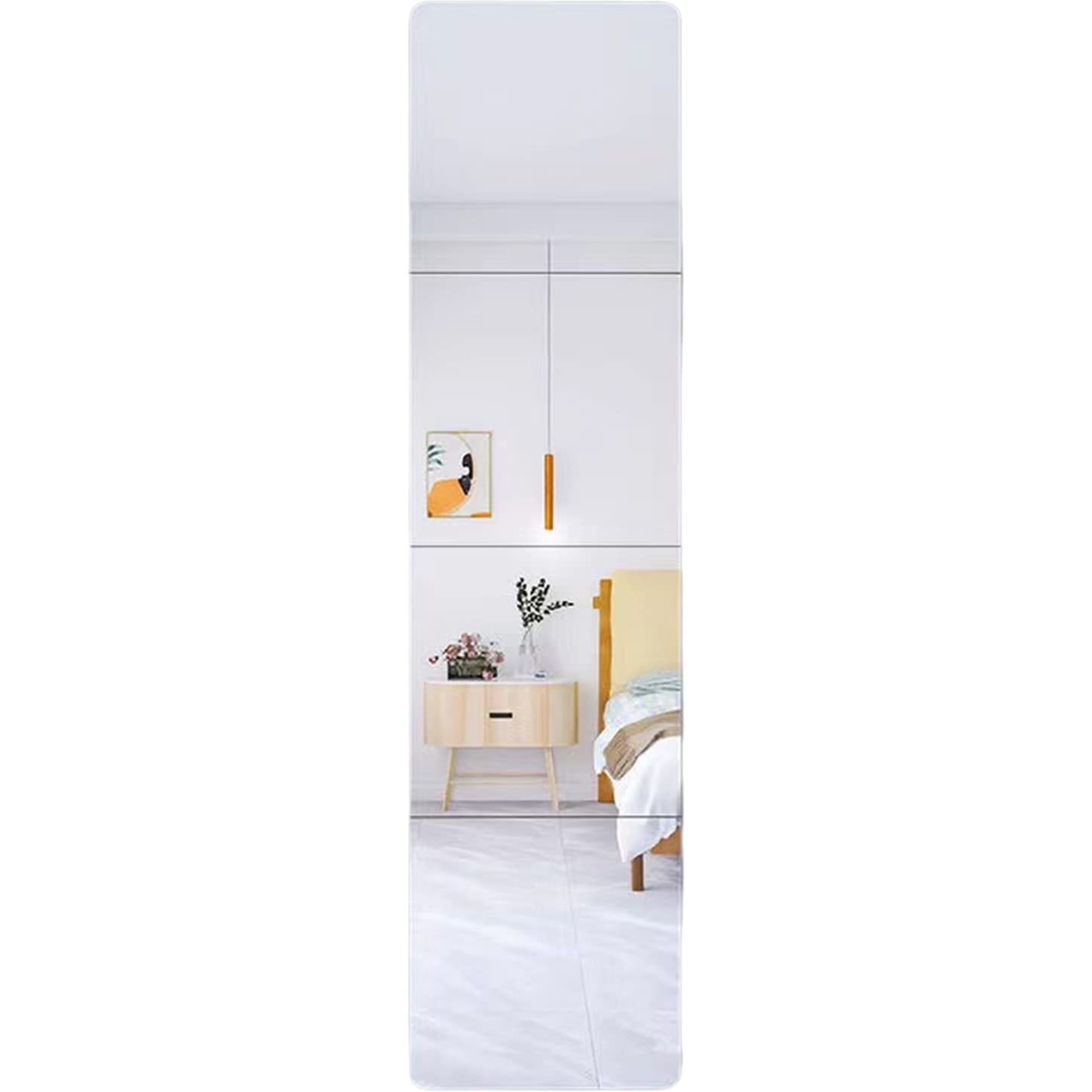 Jeoyoo Wall Mirror Full Length, Cheap Mirror Acrylic, Shatterproof Mirror Gym Mirrors For Home Gym, 12"&quotX12"", 4 Pcs, Workout Glassless Mylar Mirrors For Bedroom, Over Door Mirror, Kids Mirror