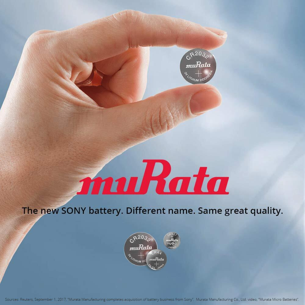 Murata Cr2032 Battery Dl2032 Ecr2032 3V Lithium Coin Cell (20 Batteries)