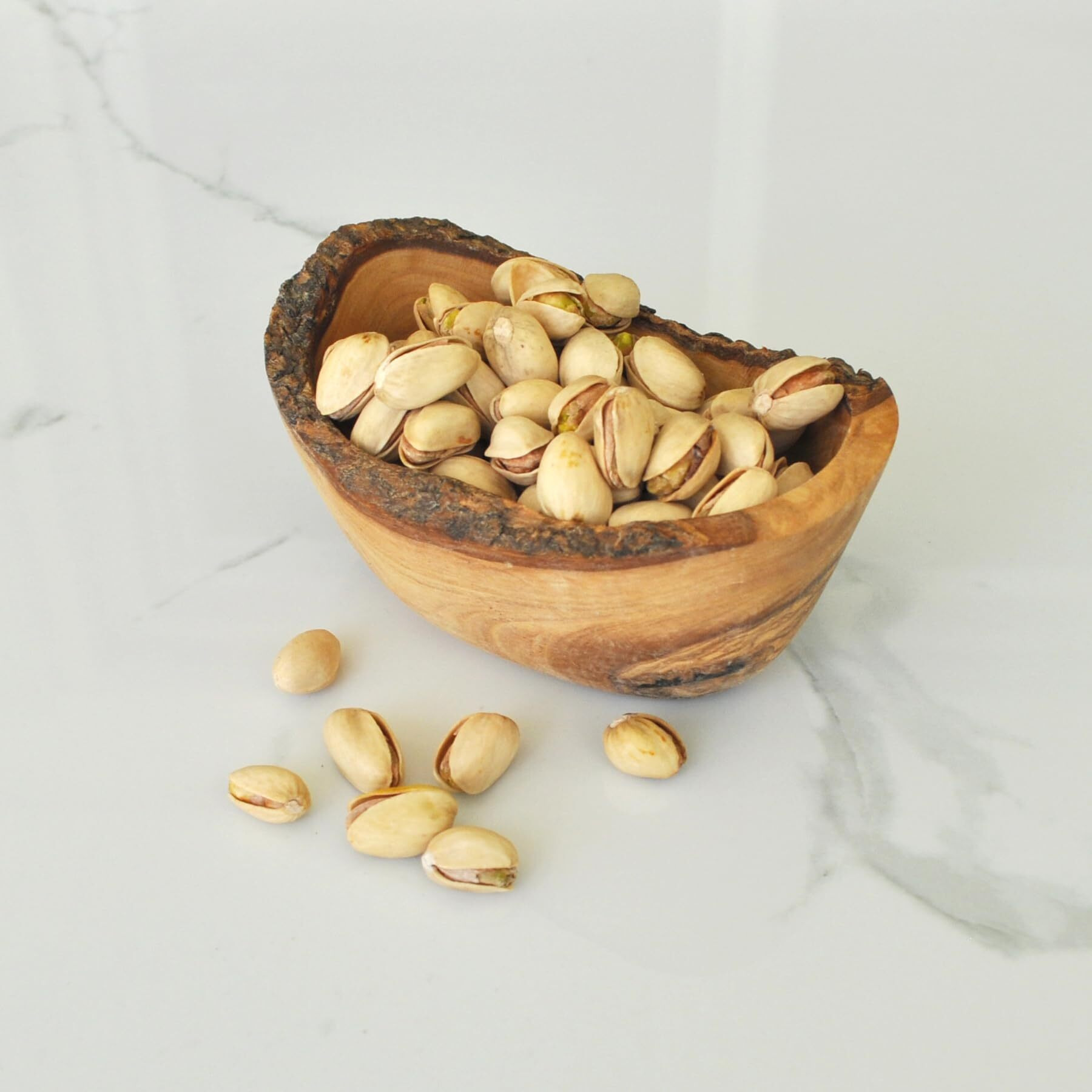 Naturally Med Olive Wood Dipping Bowl - Rustic. Olive Wood Bowl For Dipping Oils, Condiments, Olive Bowl, Snack Bowl, Tapas Dish. Handcrafted In Tunisia.