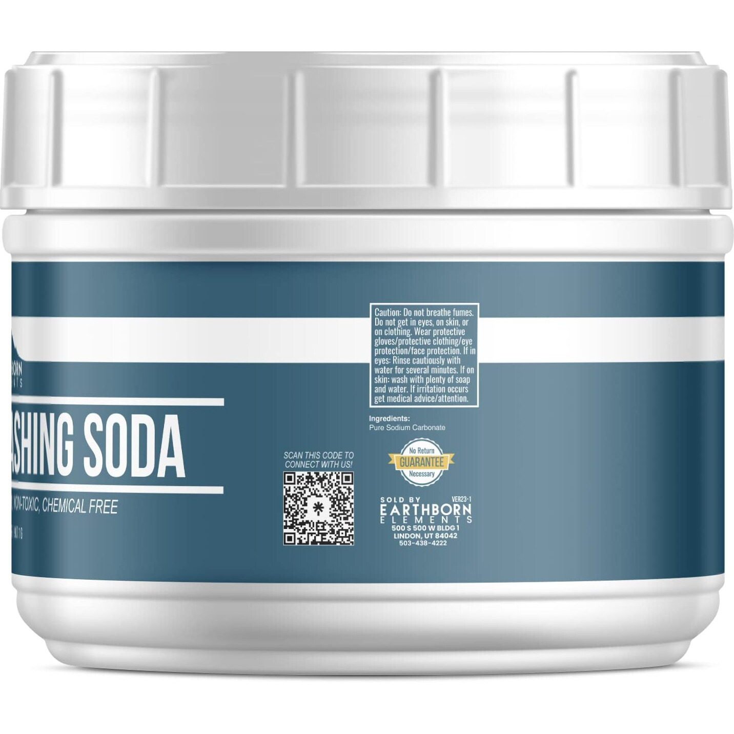 Earthborn Elements Washing Soda (2 Lb), Soda Ash, Sodium Carbonate, Non-Toxic Laundry Booster