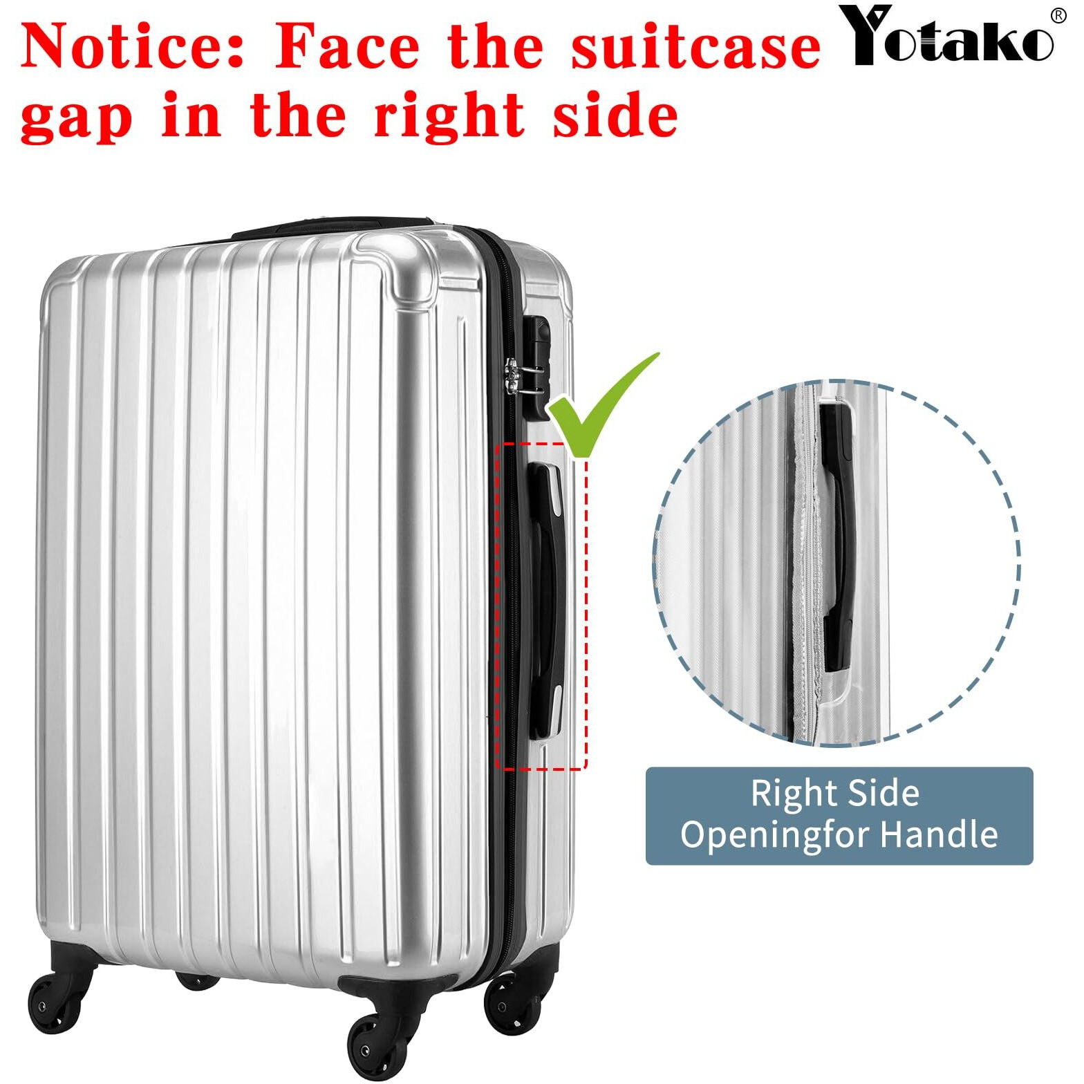 Yotako Upgraded Zippered Clear Pvc Suitcase Cover, 30 Inch Luggage Covers For Suitcase Luggage Protector Suitcase Cover (30''(26.37''H X 20.27''L X 11.61''W))