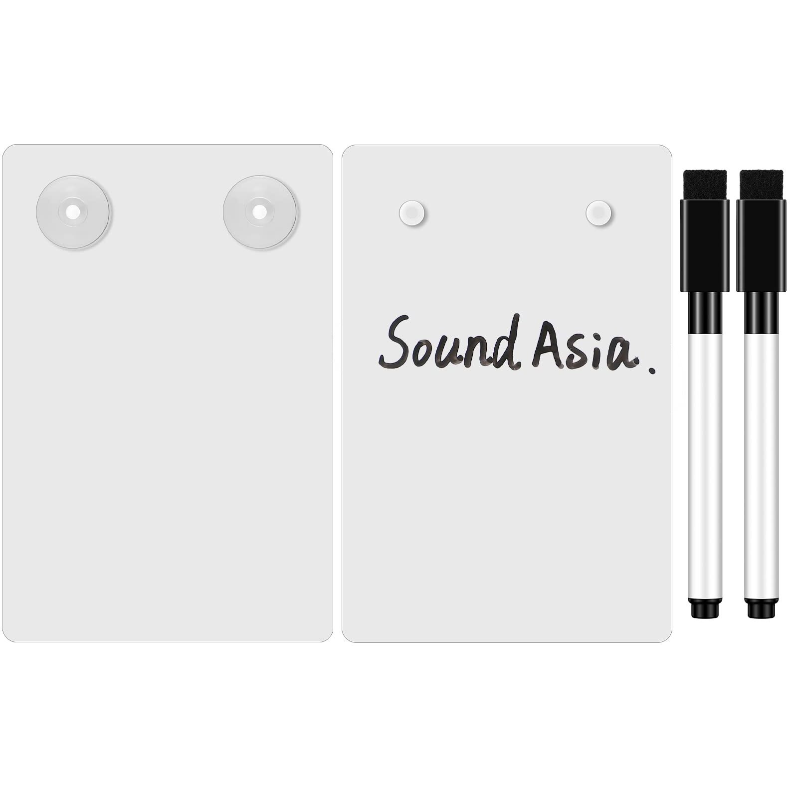 2 Pieces Shower Whiteboard With Suction Cup Waterproof Shower Board With Pen Waterproof White Board Writing On The Bathroom Wall With Pen For Home School Office (3.5 X 5.3 Inch)