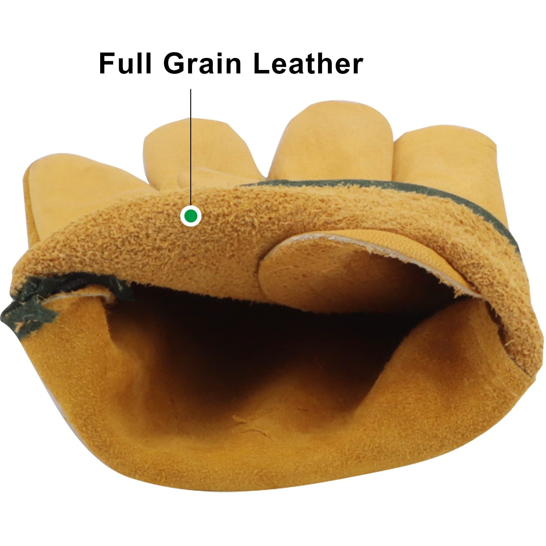 Tmzhistar Cowhide Leather Work Gloves For Men And Women,Gardening Gloves,Driving Gloves (Large)