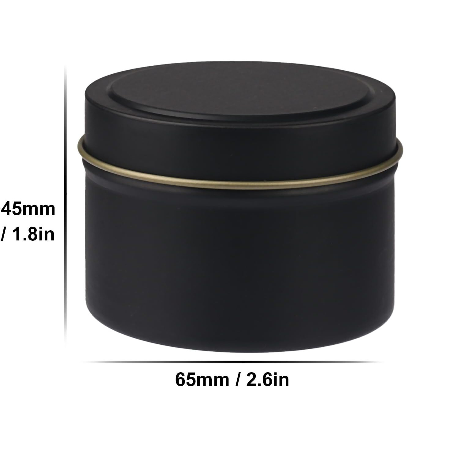 Genhakon 36 Packs 4 Oz Black Candle Tins, Bulk Candle Making Tins, Candle Jars, Candle Containers For Making Candles