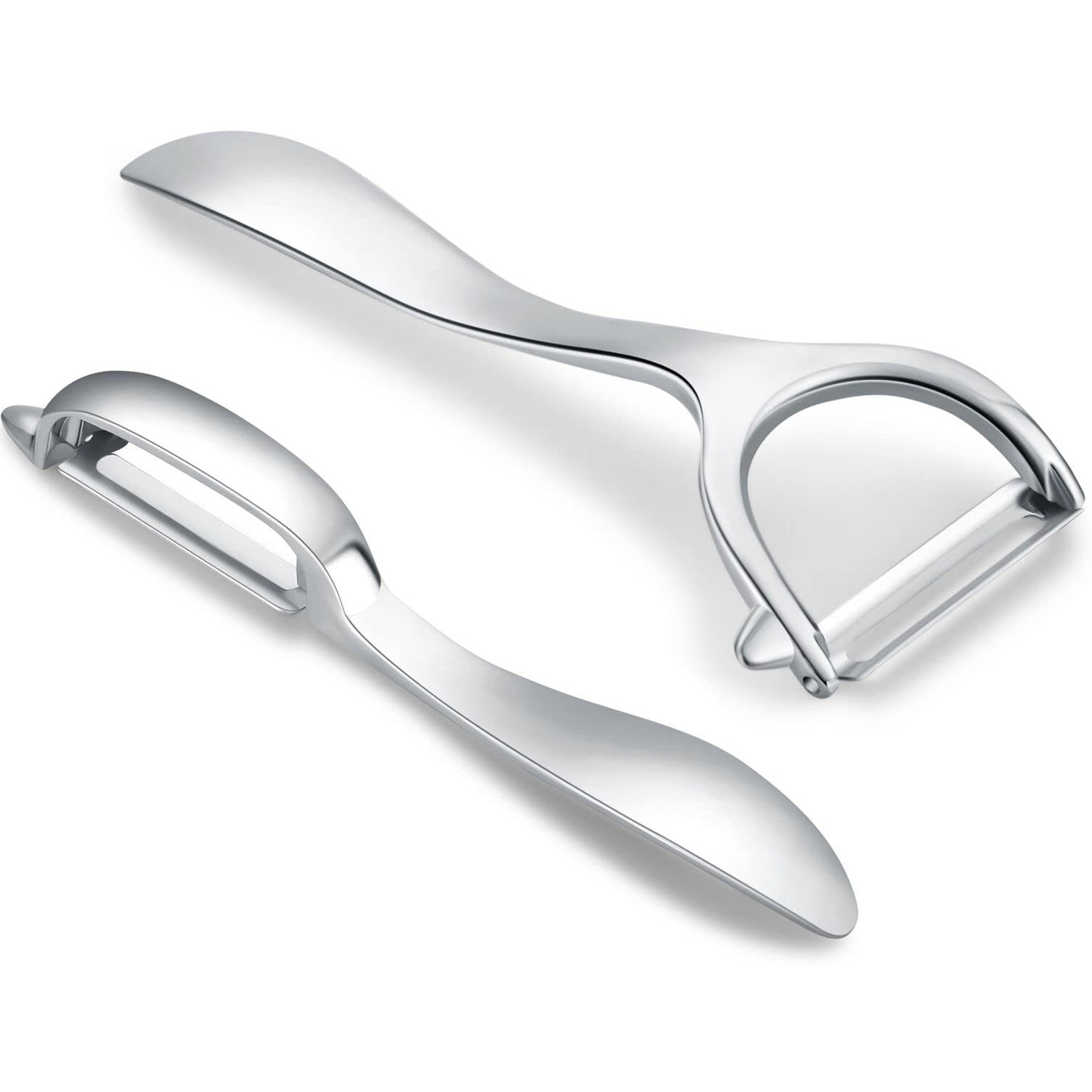 Set Of 2 Stainless Steel Vegetable Peeler,Y-Shaped And I-Shaped Stainless Steel Peelers For Potatoes, All Fruits & Veggies