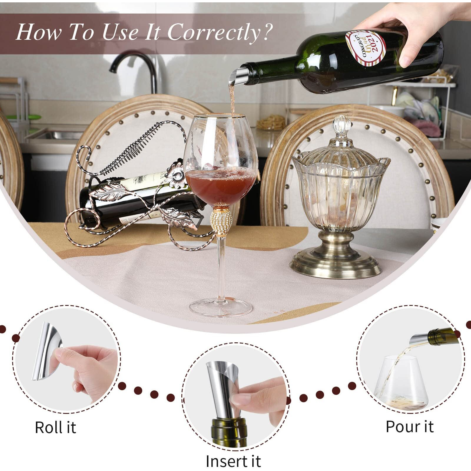 Silver Wine Pourer Wine Stopping Pour Spout Disks Aluminum Foil Wine Pourer Whisky Wine Spout Pourer Thin Reusable Wine Pourer For Wine Beverage Beer Liquid Dispenser(120 Pieces)