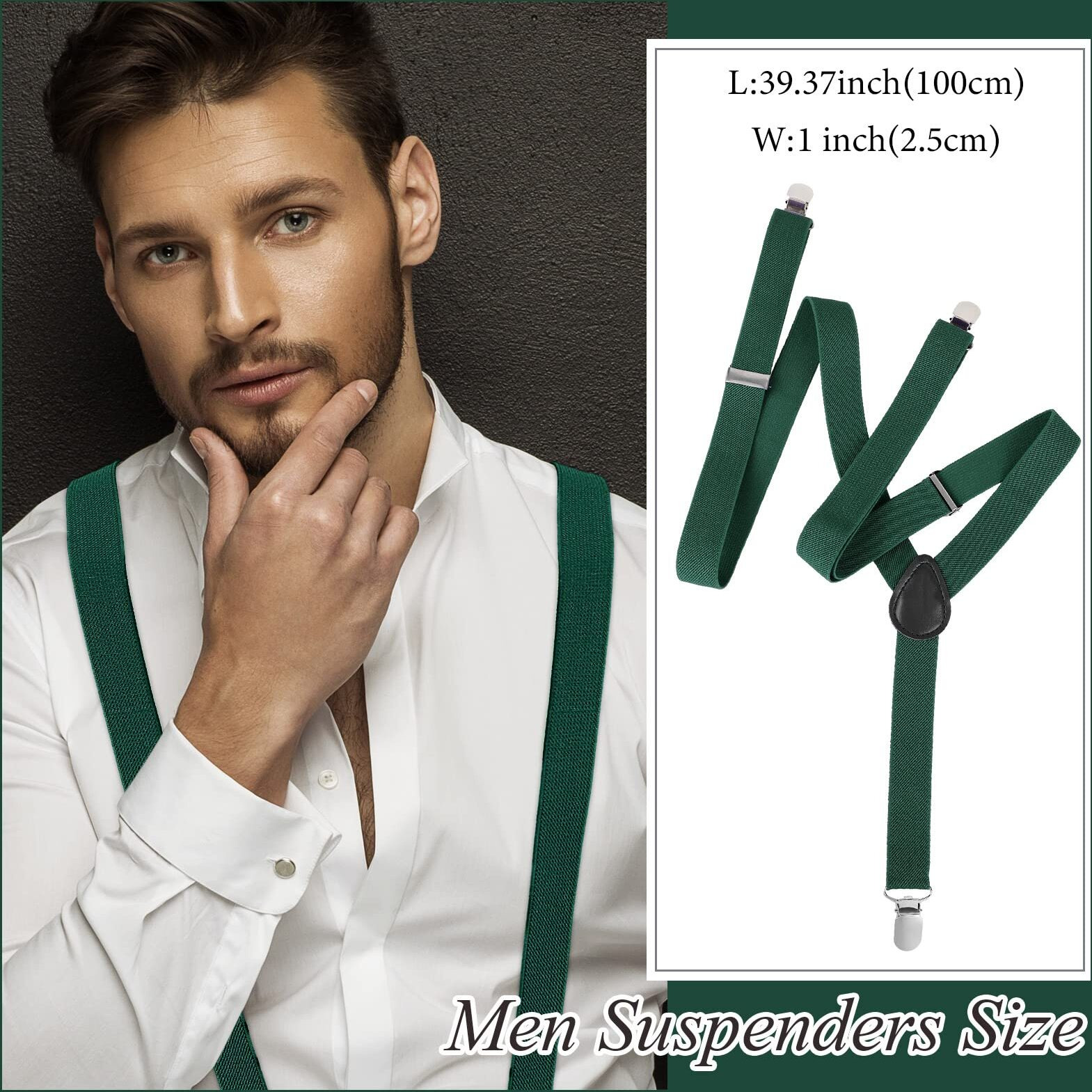 Handepo 9 Pieces Y Back Style Unisex Suspenders Adjustable Elastic Suspenders For Men Women Rainbow Suspenders With Clip For Pants (Classic Color)