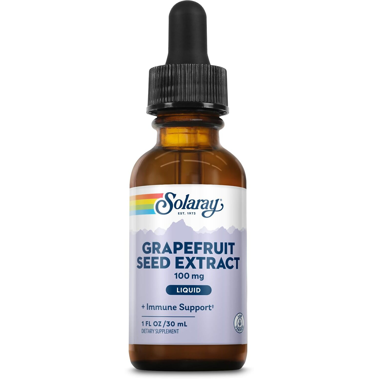 Solaray Grapefruit Seed Extract Liquid 100Mg - Immune Support Supplement W/Antioxidants And Polyphenols - Gut Health And Digestion Support - 60-Day Guarantee, Lab Verified, Approx. 100 Serv, 1 Fl Oz