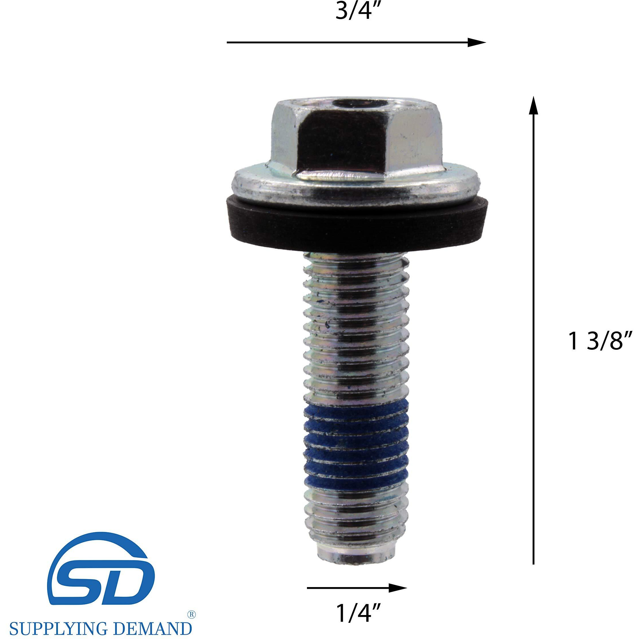 Supplying Demand 358237 285009 Clothes Washer Agitator Bolt Replacement With Rubber Gasket