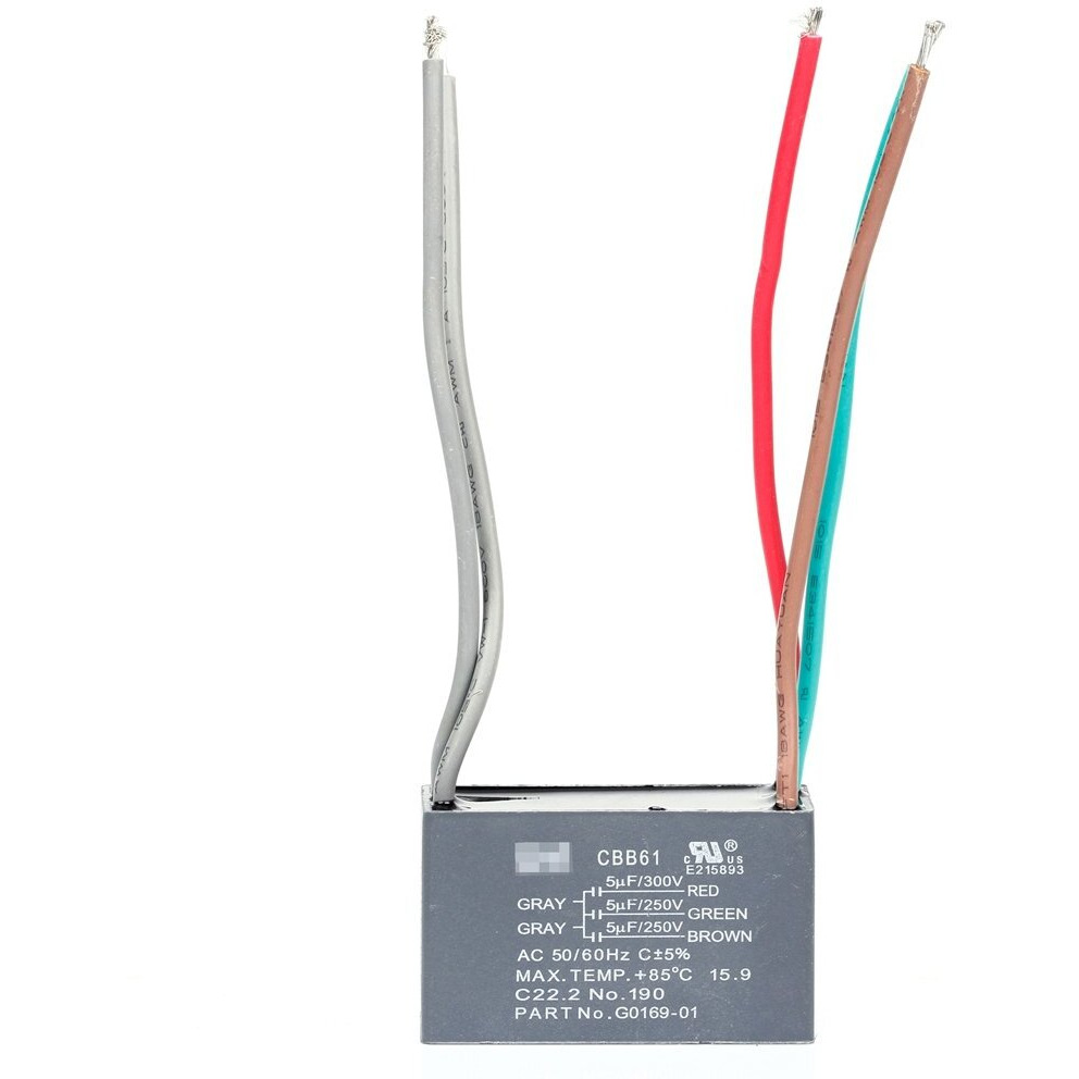 5 Wire Ceiling Fan Capacitor Cbb61 5+5+5Uf 250V-300V Ac 50/60 Hz Power Relay Replacement