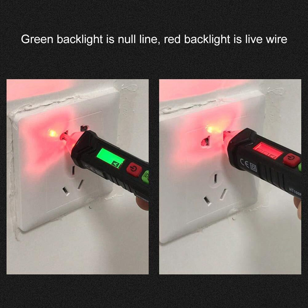 Non Contact Voltage Tester Ht100P Dual Range 12V-1000V/48V-1000V Ac Electrical Tester Circuit Tester Pen With Led Flashlight