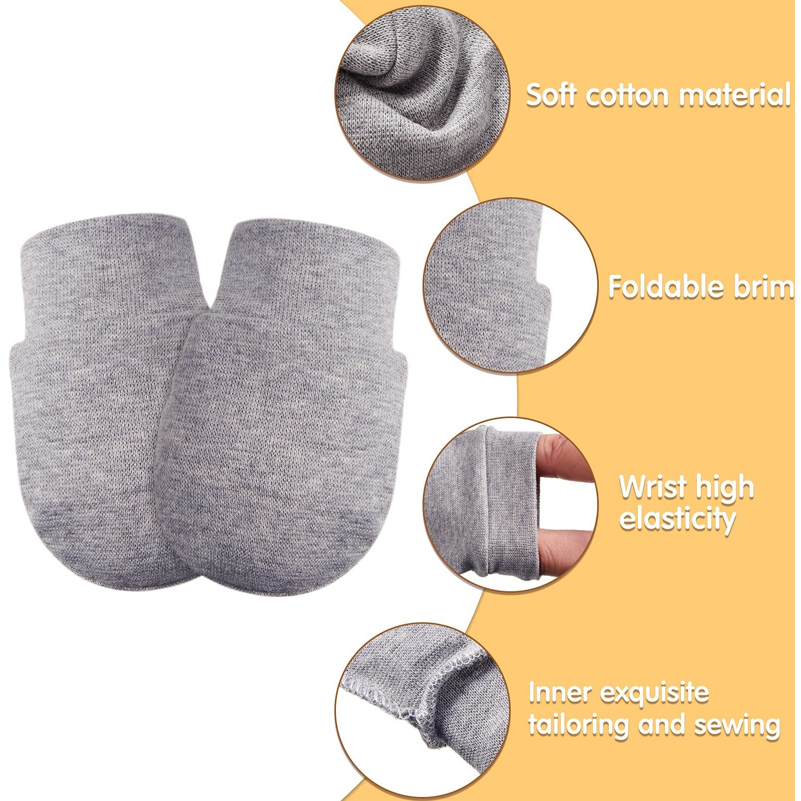 18 Pairs Newborn Baby Mittens Infant Toddler Gloves No Scratch Mittens Gloves For 0-6 Months Baby Boys Girls
