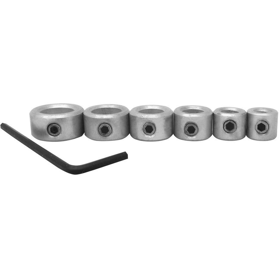 Milescraft 5342 6Pc. Drill Stop Set - Includes 3/16, 1/4, 5/16, 3/8, 7/16, And 1/2-Inch