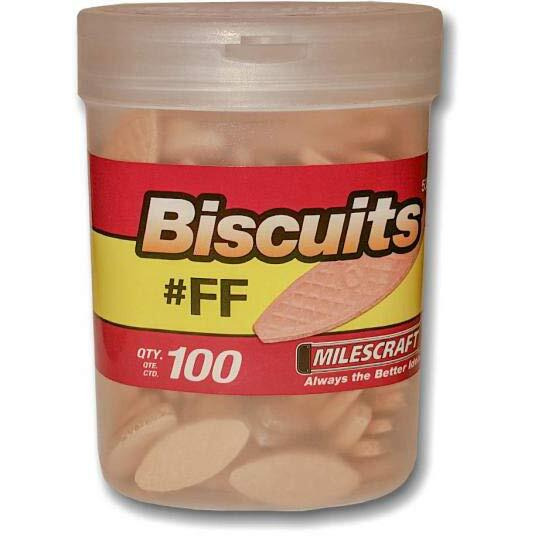 Milescraft 5355Ff Biscuits In A Bottle (100 Pc.) - For Use In Wood Joining, Woodworking, And Crafting. Works With Standard Biscuit Joiners. - Size Ff, Beige
