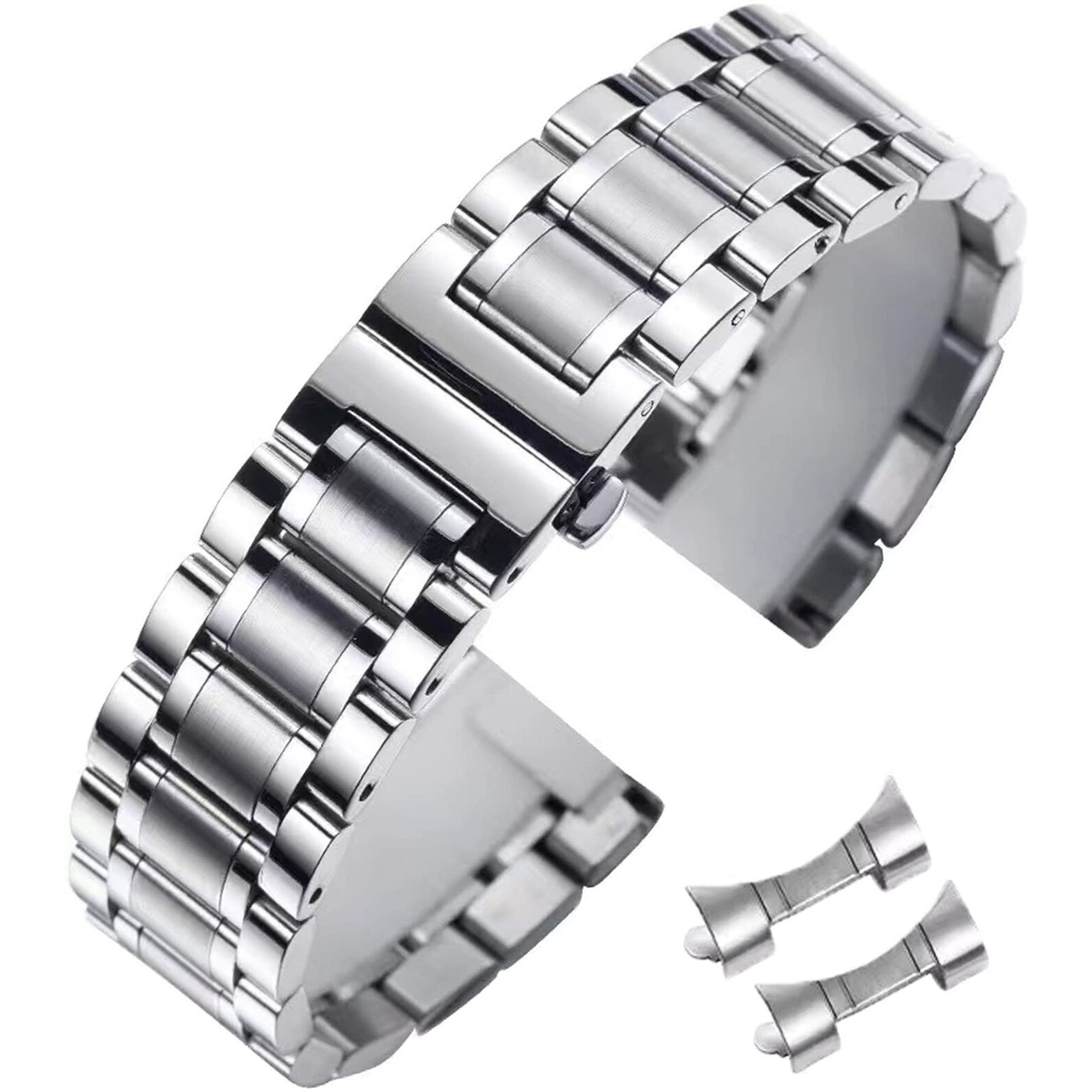 Niziruoup Stainless Steel Watch Band 14Mm 16Mm 18Mm 19Mm 20Mm 21Mm 22Mm 24Mm Universal Metal Watch Strap Smartwatch Replacement Band Men Women Fit Most Traditional Watches