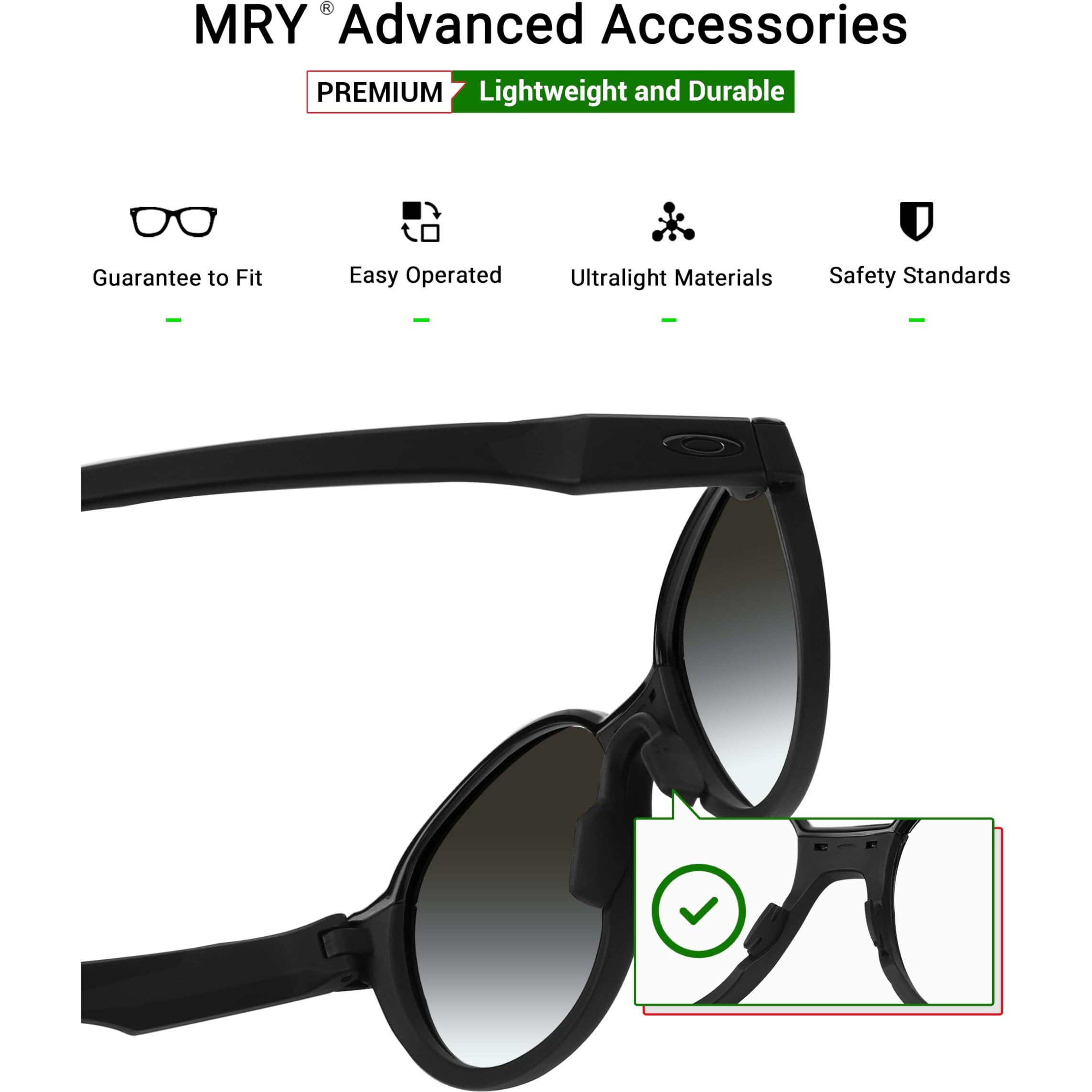 Mryok Replacement Nose Pieces Nose Pads For Oakley Hex Jector Ox8032 Eyeglass - Black