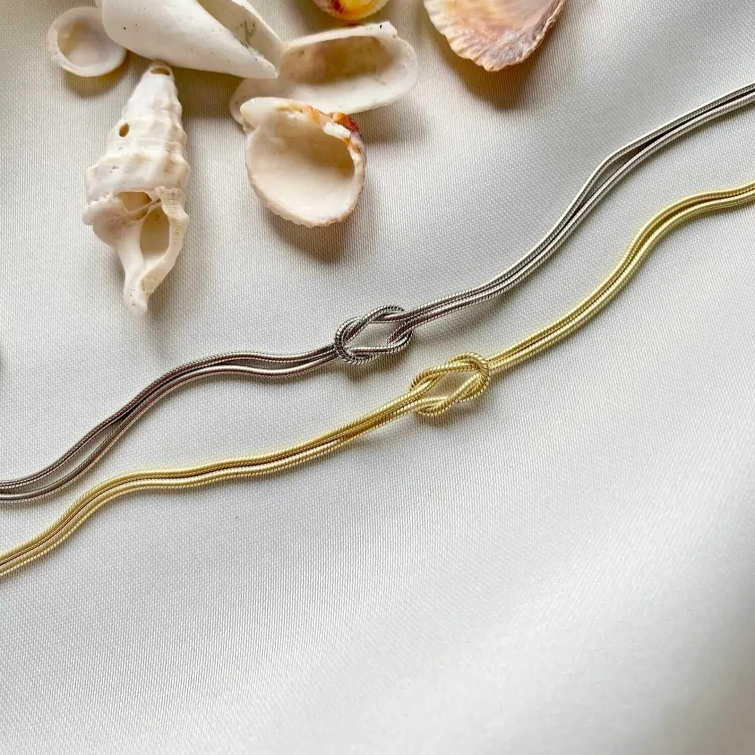 Love Knot Snake Chain Infinity Bracelet For Women 925 Sterling Silver Gold-Plated Bracelet Matching Bracelets For Couples Friendship Relationship Bracelet Valentine Christmas Gifts For Her Jewelry,
