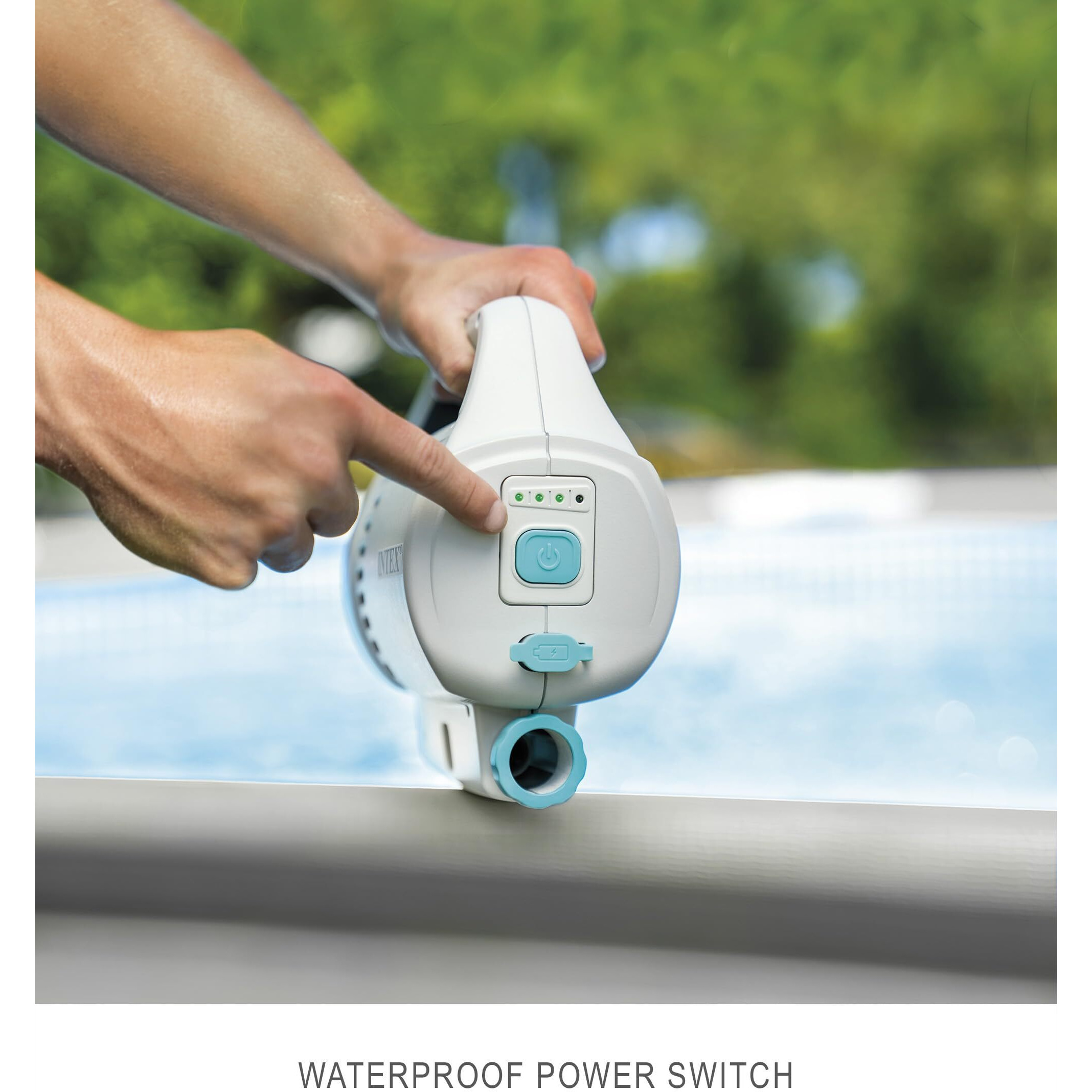 Intex Zr200 Rechargeable Cordless Swimming Pool And Spa Vacuum Cleaner   With Telescoping Handle And 2 Interchangeable Brush Heads