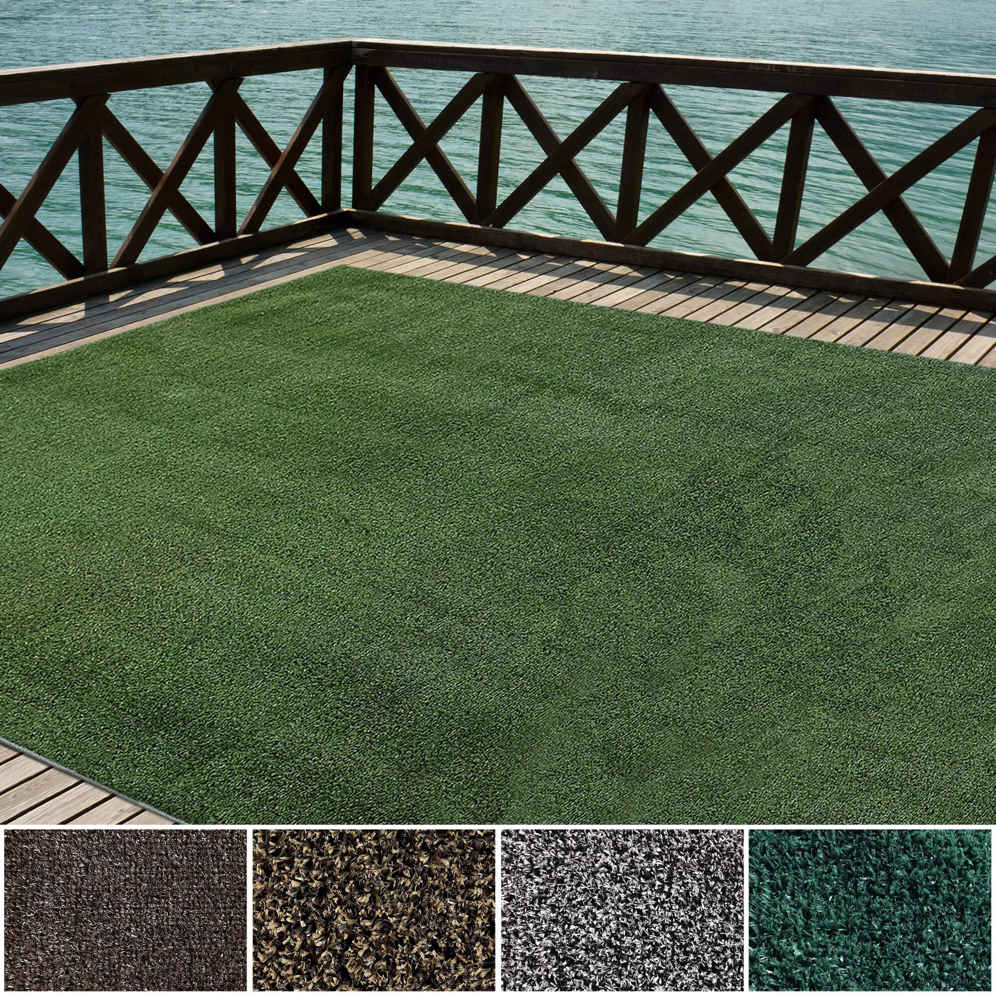 Icustomrug Indoor/Outdoor Turf Carpet & Rugs, Sythentic Grass In Lawn Green 6'X18' Low Pile Artificial Grass With Bound Pre-Finished Edges - Available In Many Custom Sizes And Widths