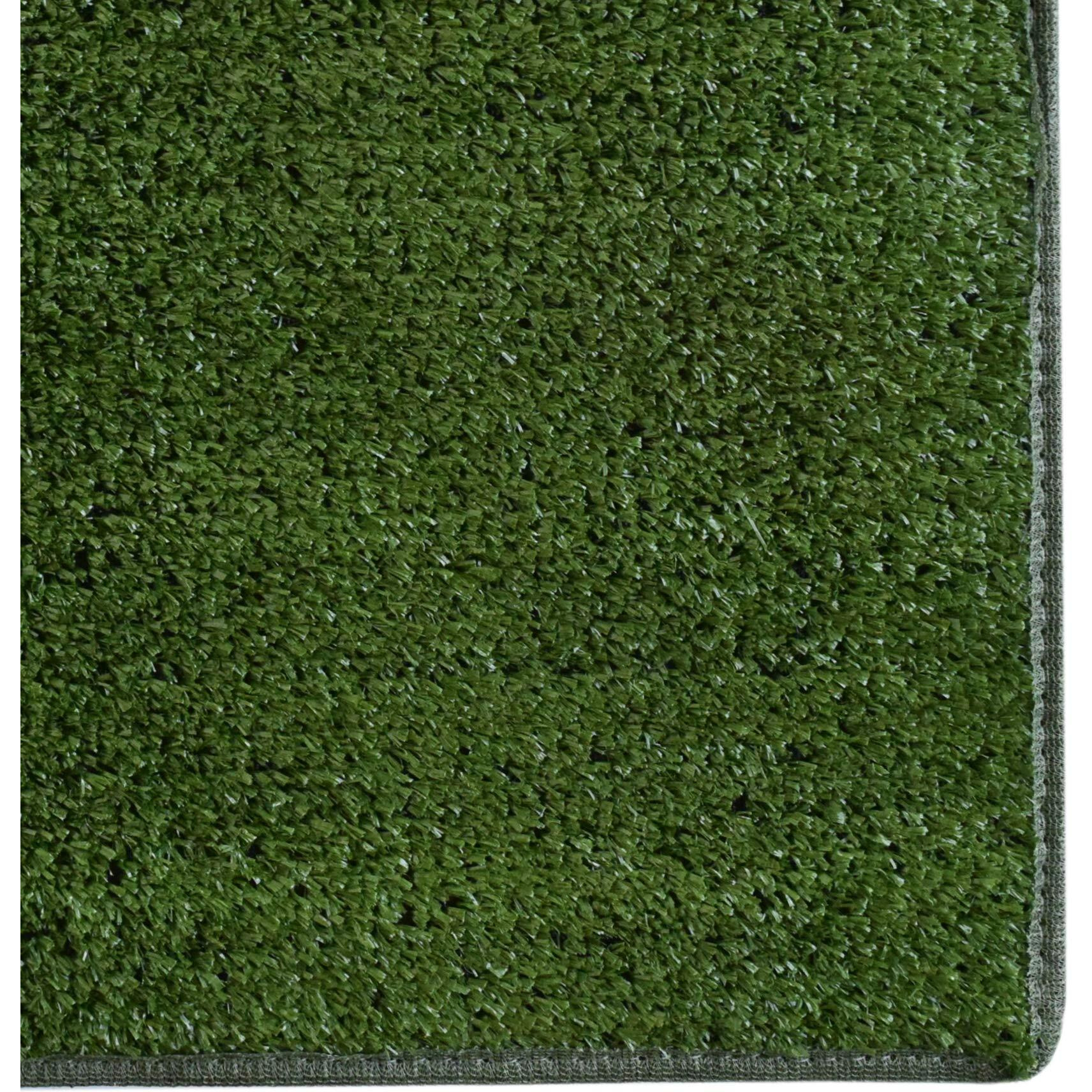 Icustomrug Indoor/Outdoor Turf Carpet & Rugs, Sythentic Grass In Lawn Green 6'X18' Low Pile Artificial Grass With Bound Pre-Finished Edges - Available In Many Custom Sizes And Widths