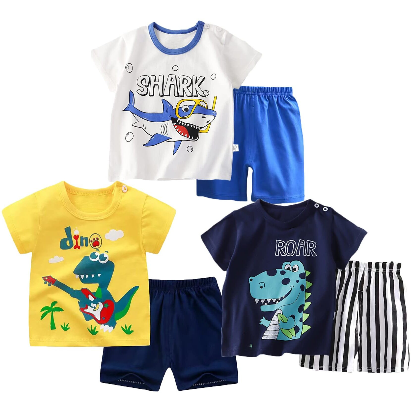 Toddler Baby Boy Clothes For 2T 3T Boys Cute Summer Short Sleeve T-Shirt Tops Shorts Clothes Sets Baby Boy Outfits