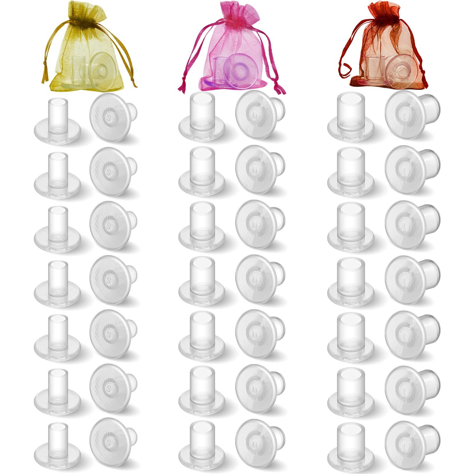 Kfpplxq Heel Protectors For Grass, 21 Pairs, 4 Sizes, Clear