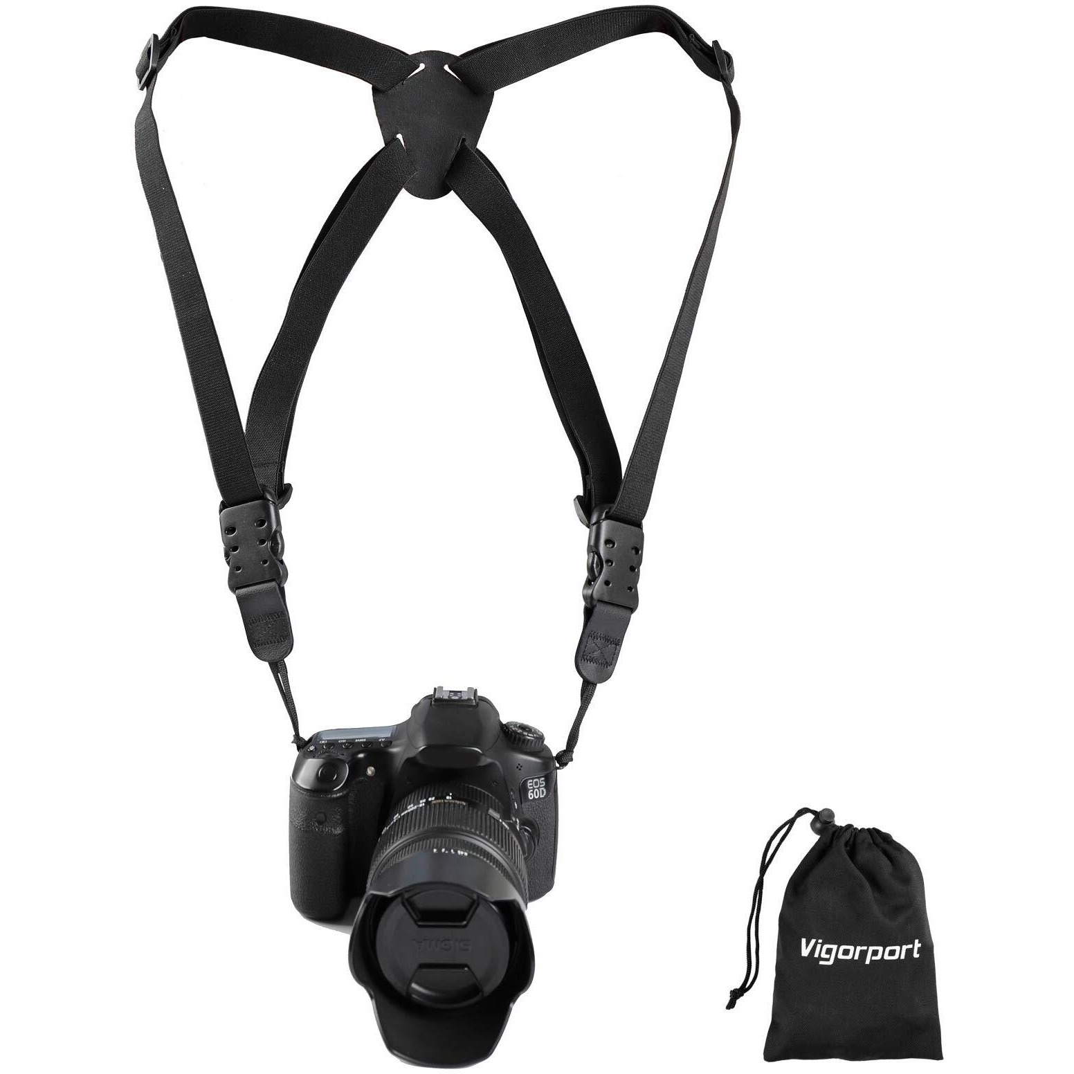 Camera Harness Strap,Cross Shoulder Quick Release Straps For Binoculars, Rangefinders,Harness Strap Compatible With Canon, Nikon, Sony And Dslr Slr Cameras-Black