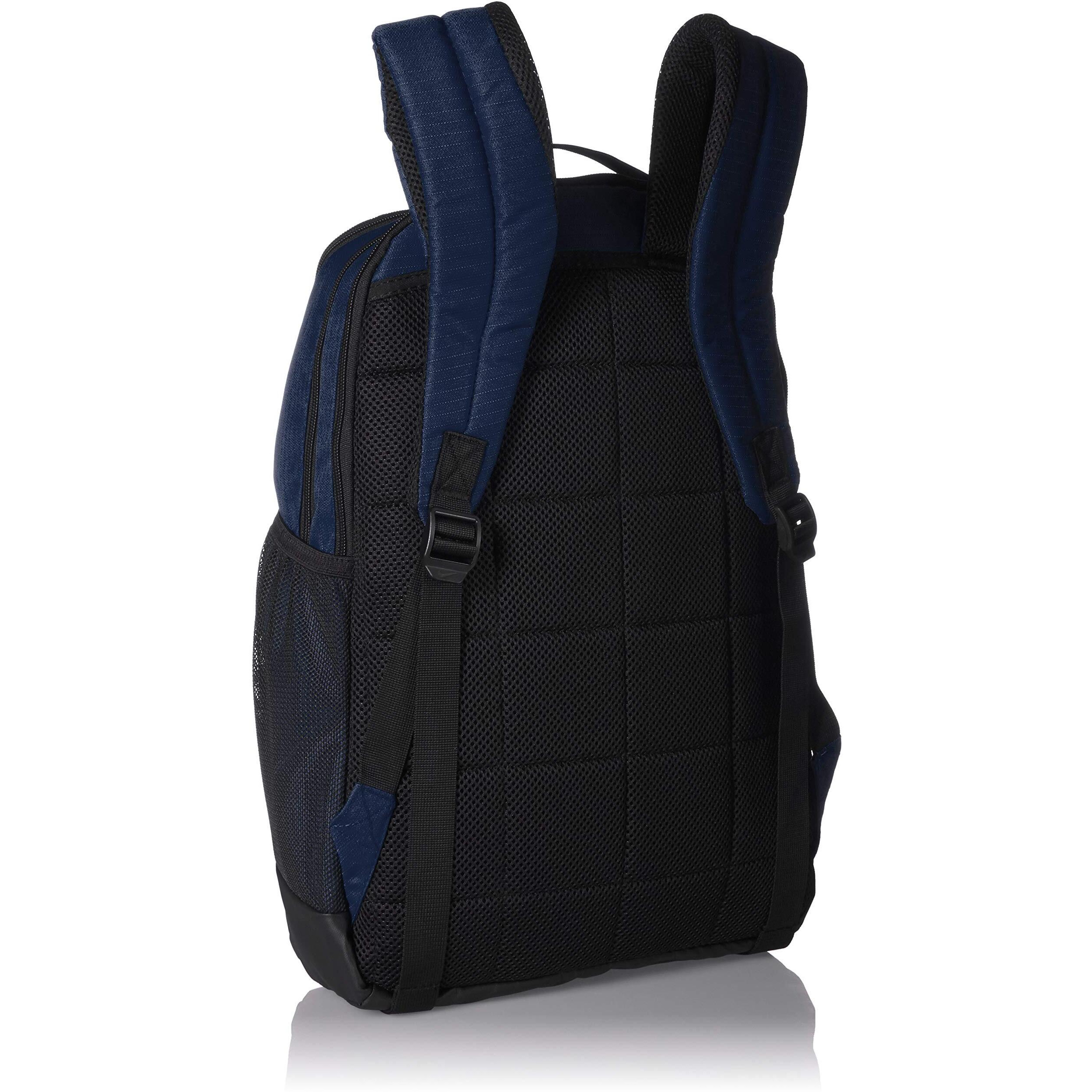 Nike Brasilia Medium Training Nike Backpack For Women And Men With Secure Storage & Water Resistant Coating, Midnight Navy/Black/White