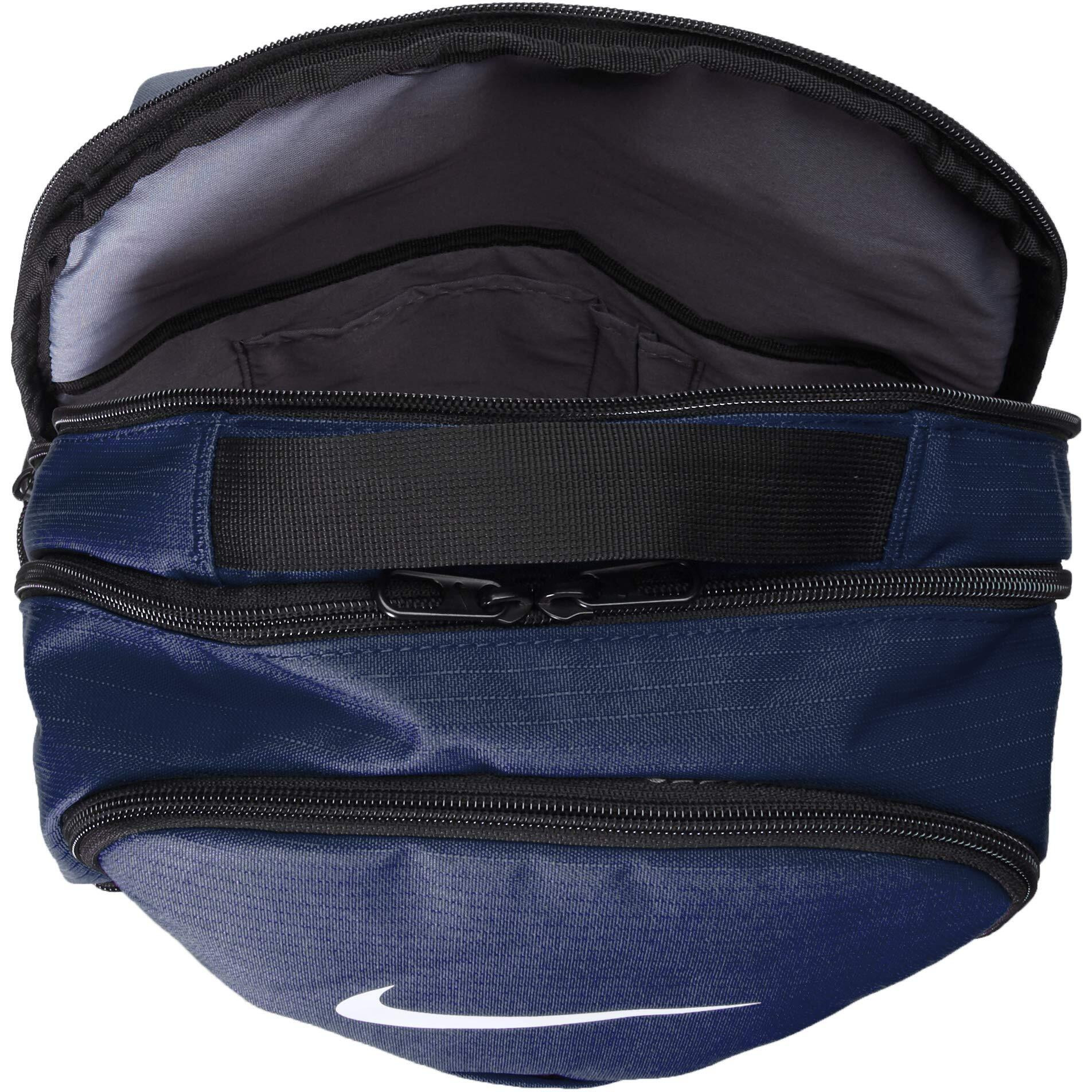 Nike Brasilia Medium Training Nike Backpack For Women And Men With Secure Storage & Water Resistant Coating, Midnight Navy/Black/White