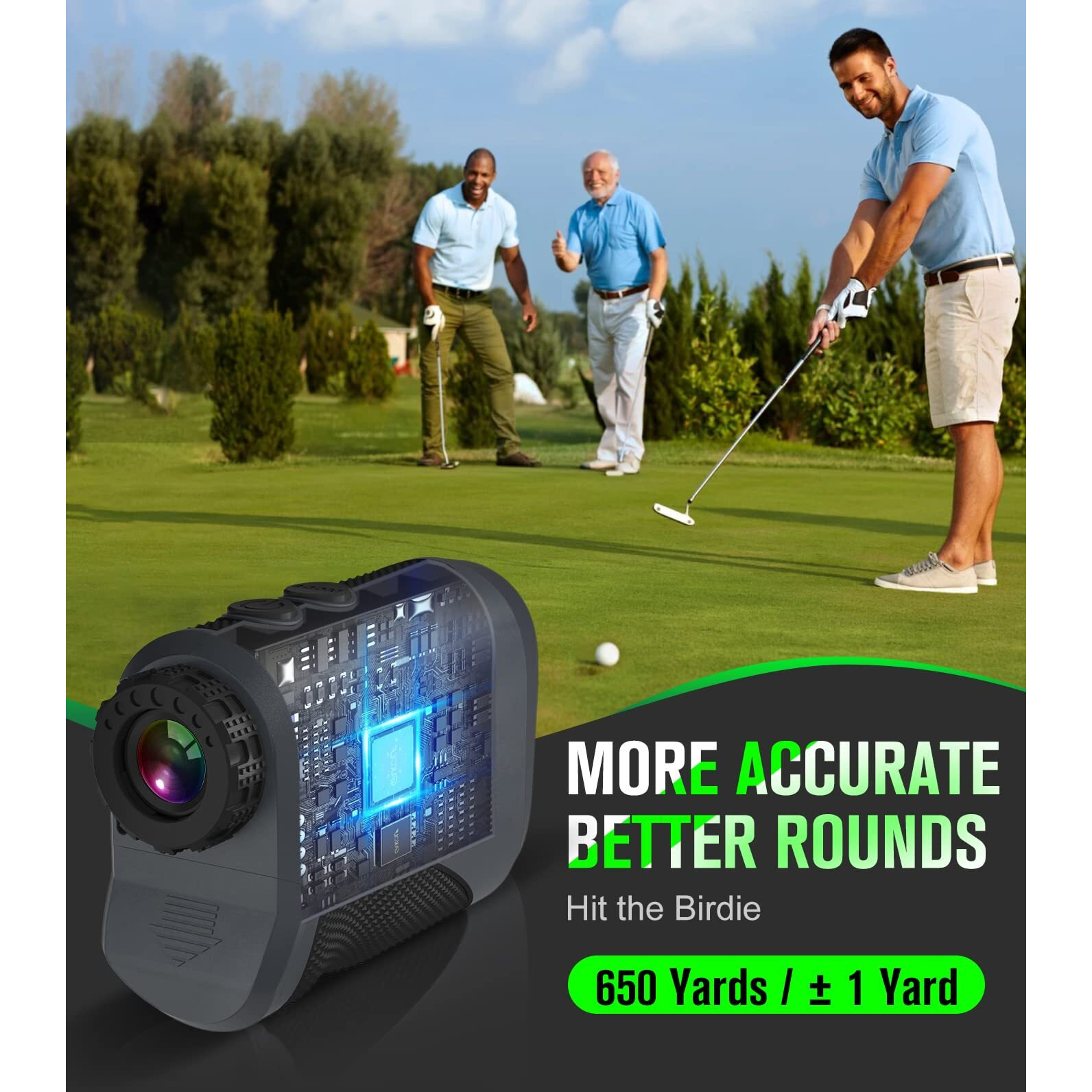 Gakolf Laser Golf Rangefinder With Slope Switch And Fast Acquisition650 Yard Range Finder Golfing With Flag Lock Vibration And Magnetic For Golfers